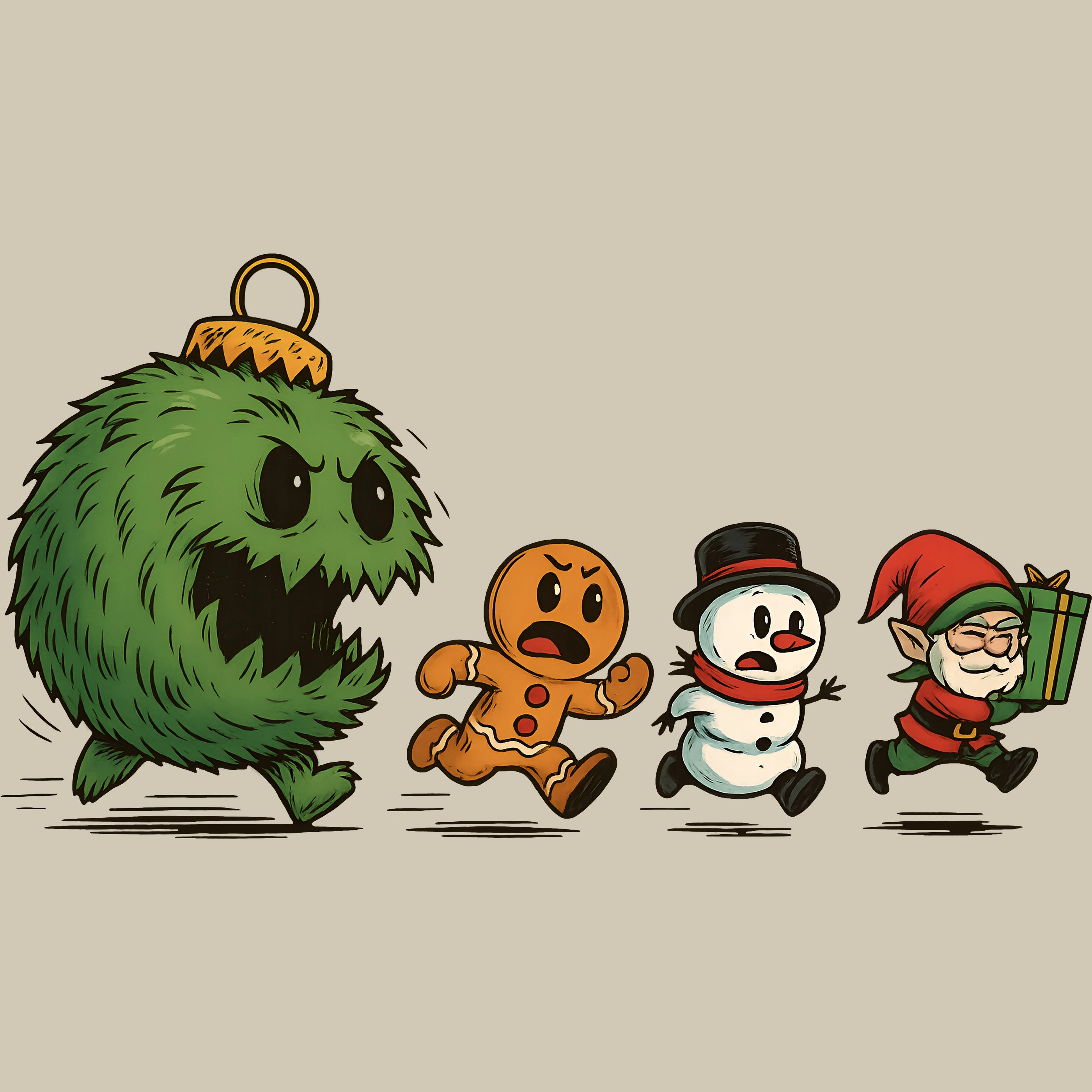 Permanent Sticker Weihnachts Rennen