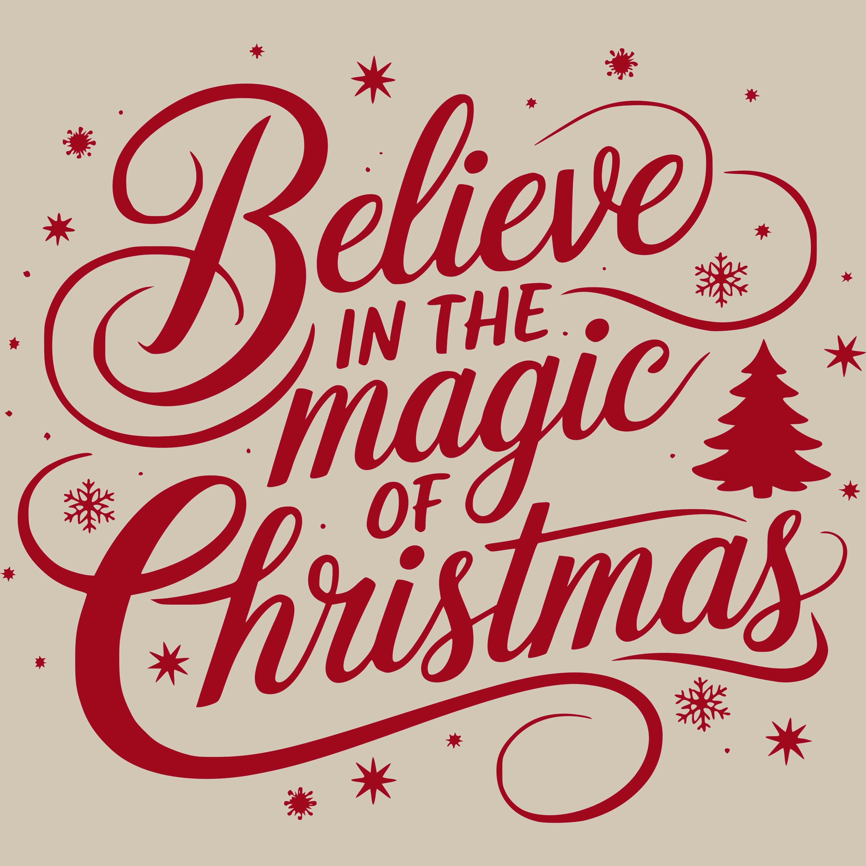 Permanent Sticker Belive in the Magic of Christmas