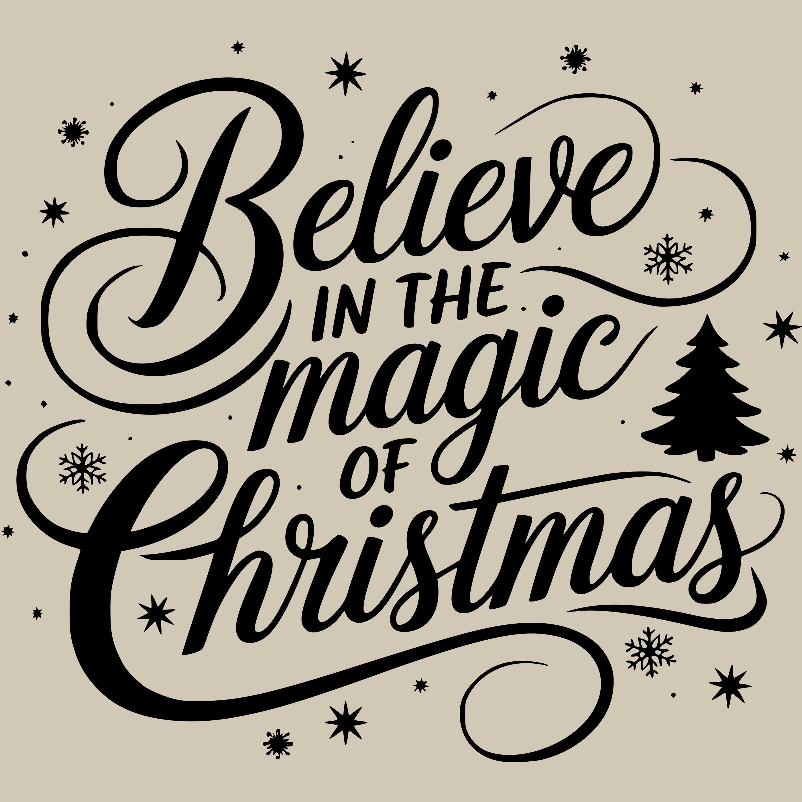Permanent Sticker Belive in the Magic of Christmas