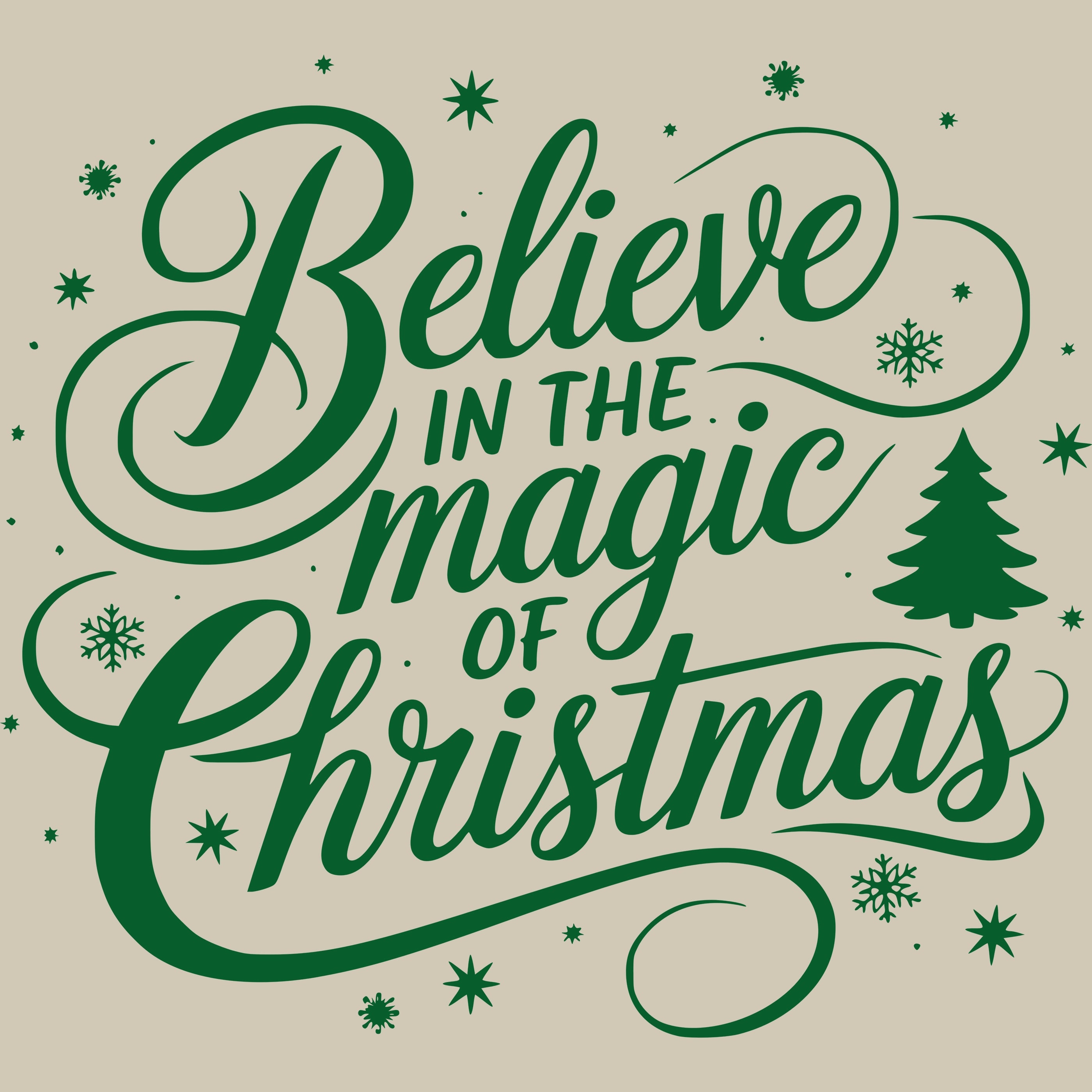 Permanent Sticker Belive in the Magic of Christmas