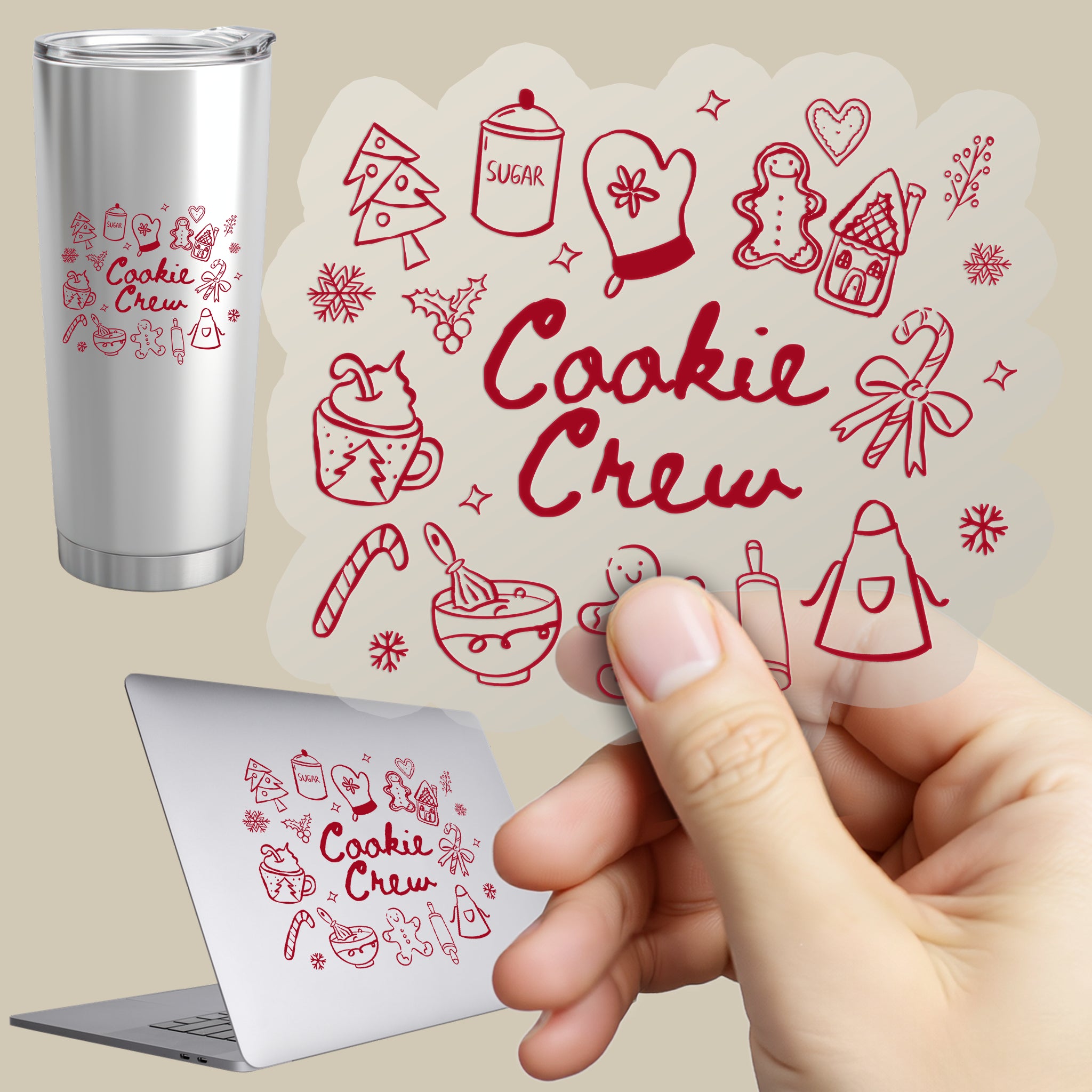 Permanent Sticker Cookie Crew