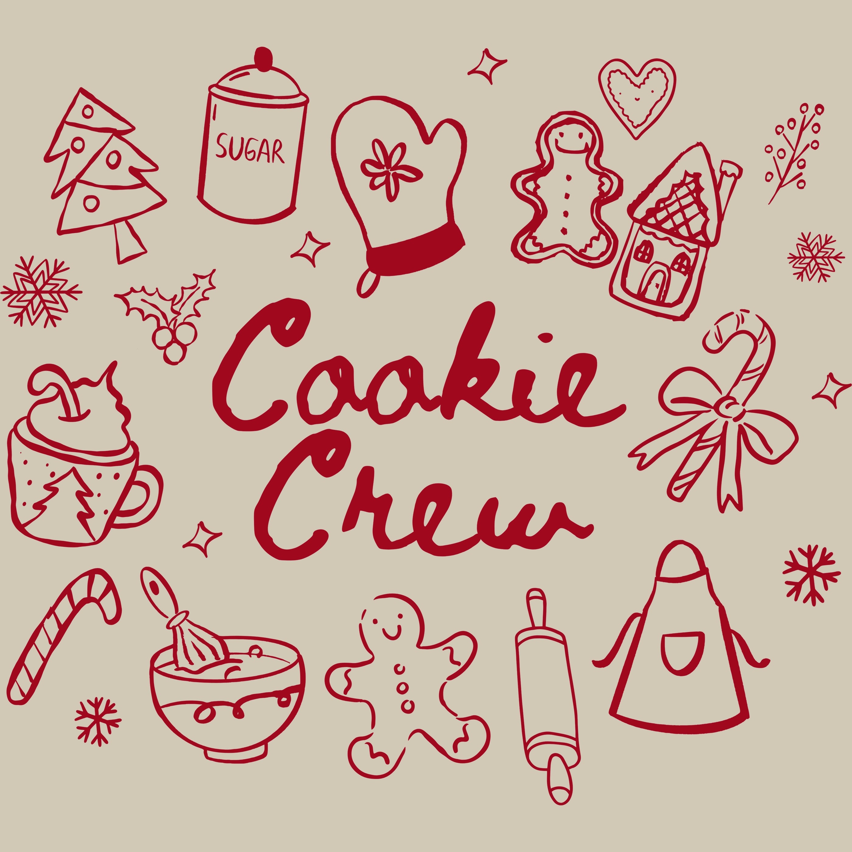 Permanent Sticker Cookie Crew