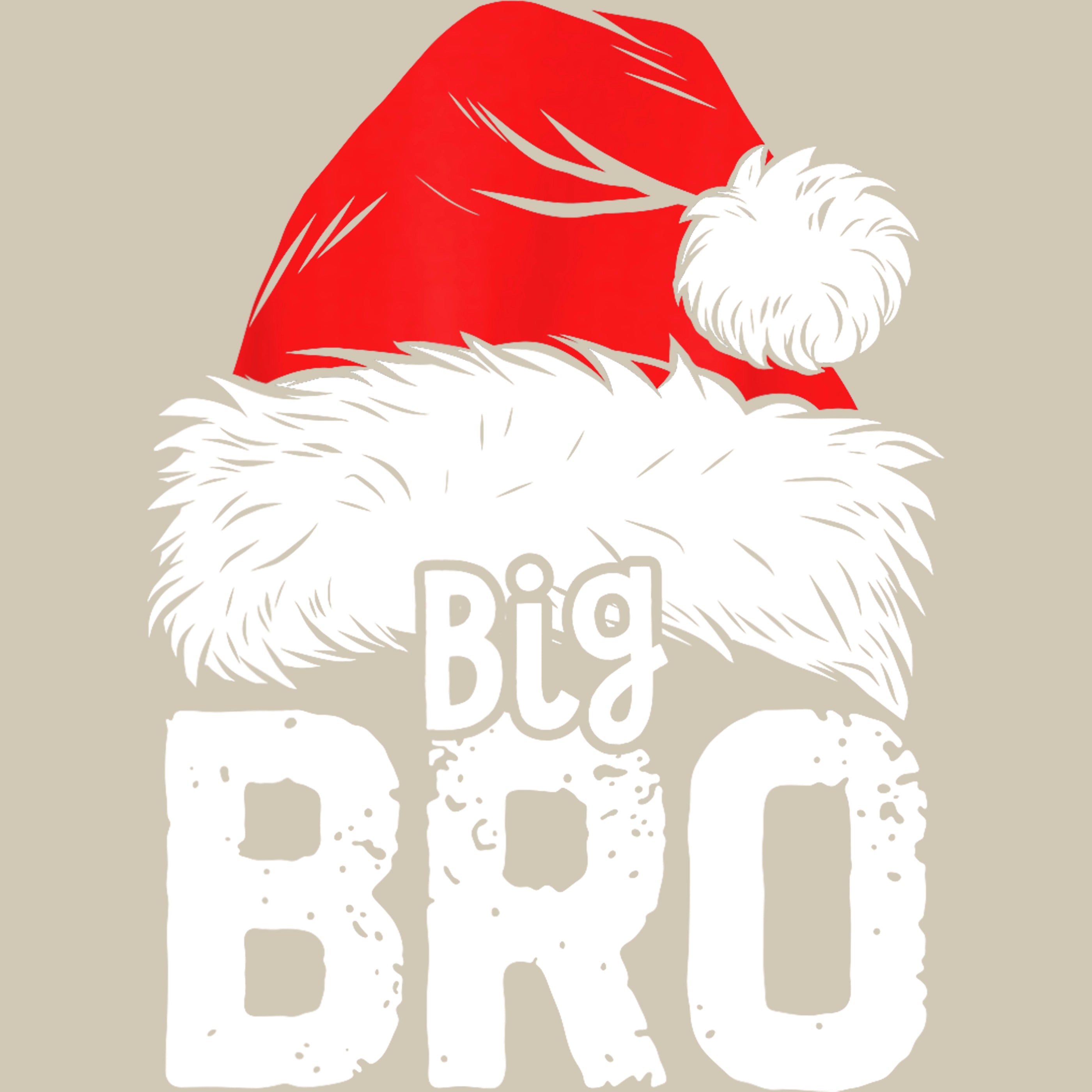Permanent Sticker Weihnachtsmütze Familie Big Bro