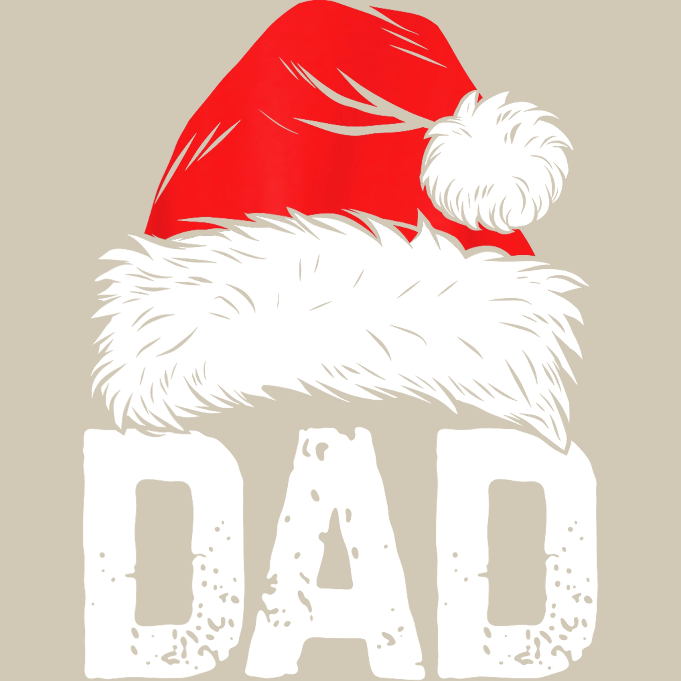 Permanent Sticker Weihnachtsmütze Familie Dad