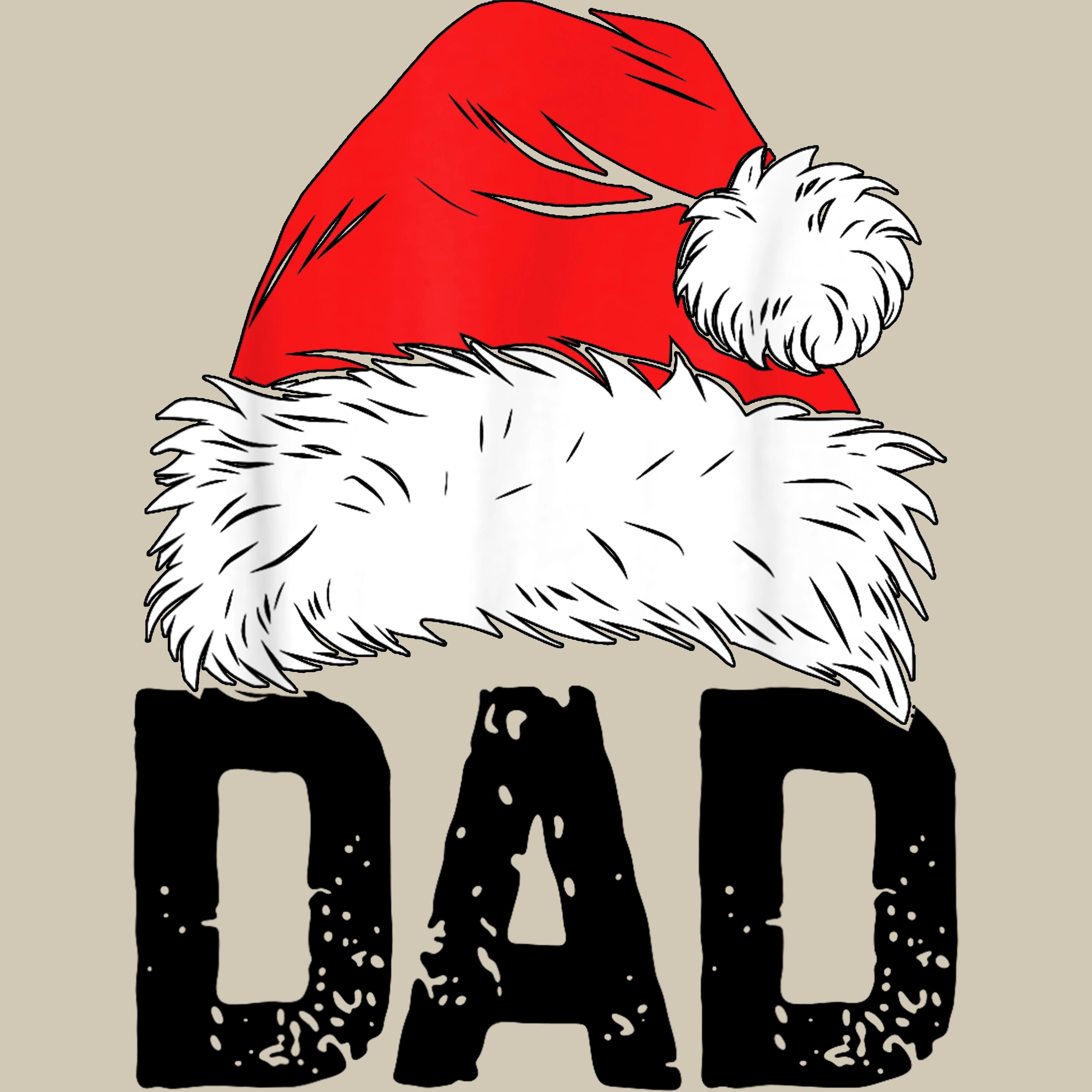 Permanent Sticker Weihnachtsmütze Familie Dad