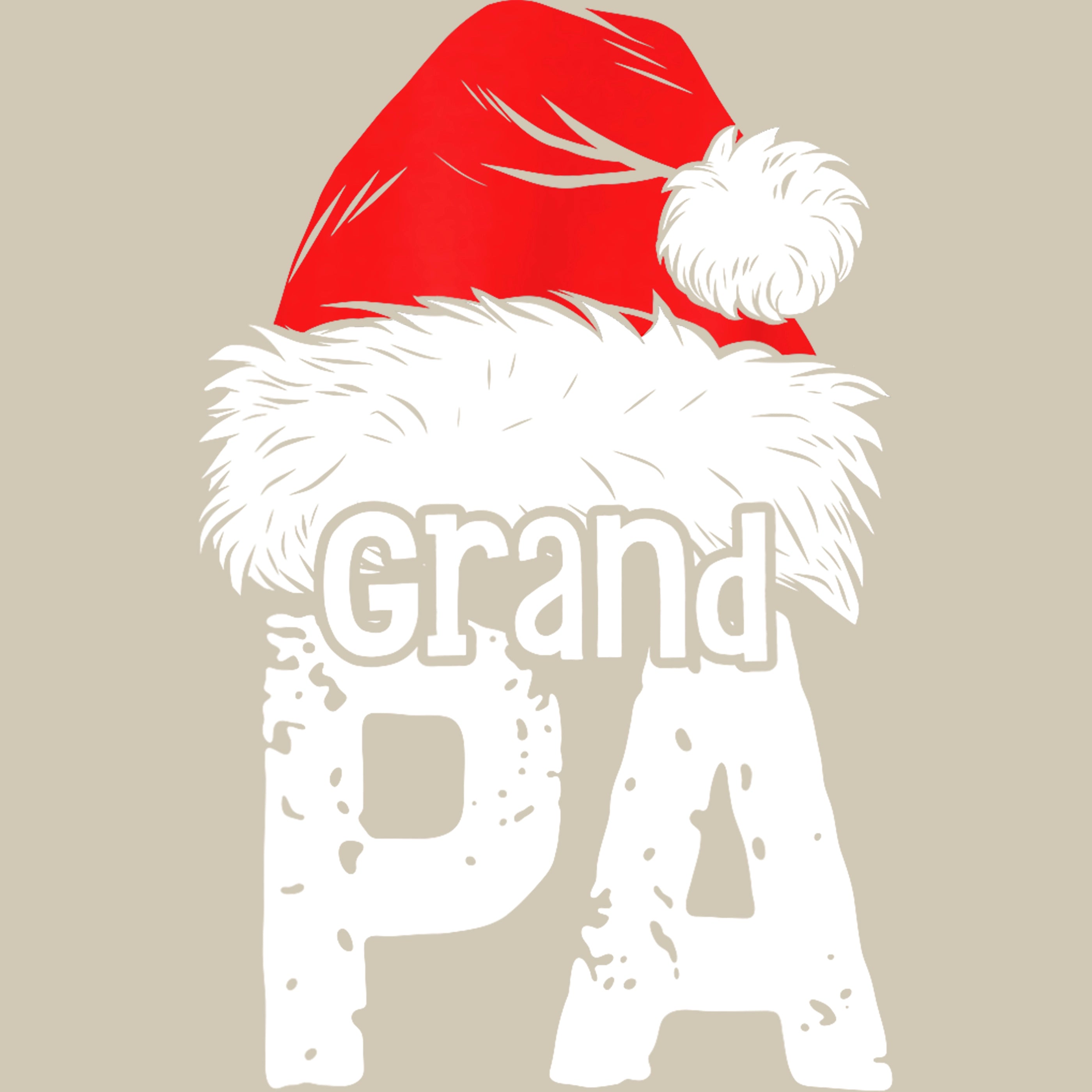 Permanent Sticker Weihnachtsmütze Familie Grandpa