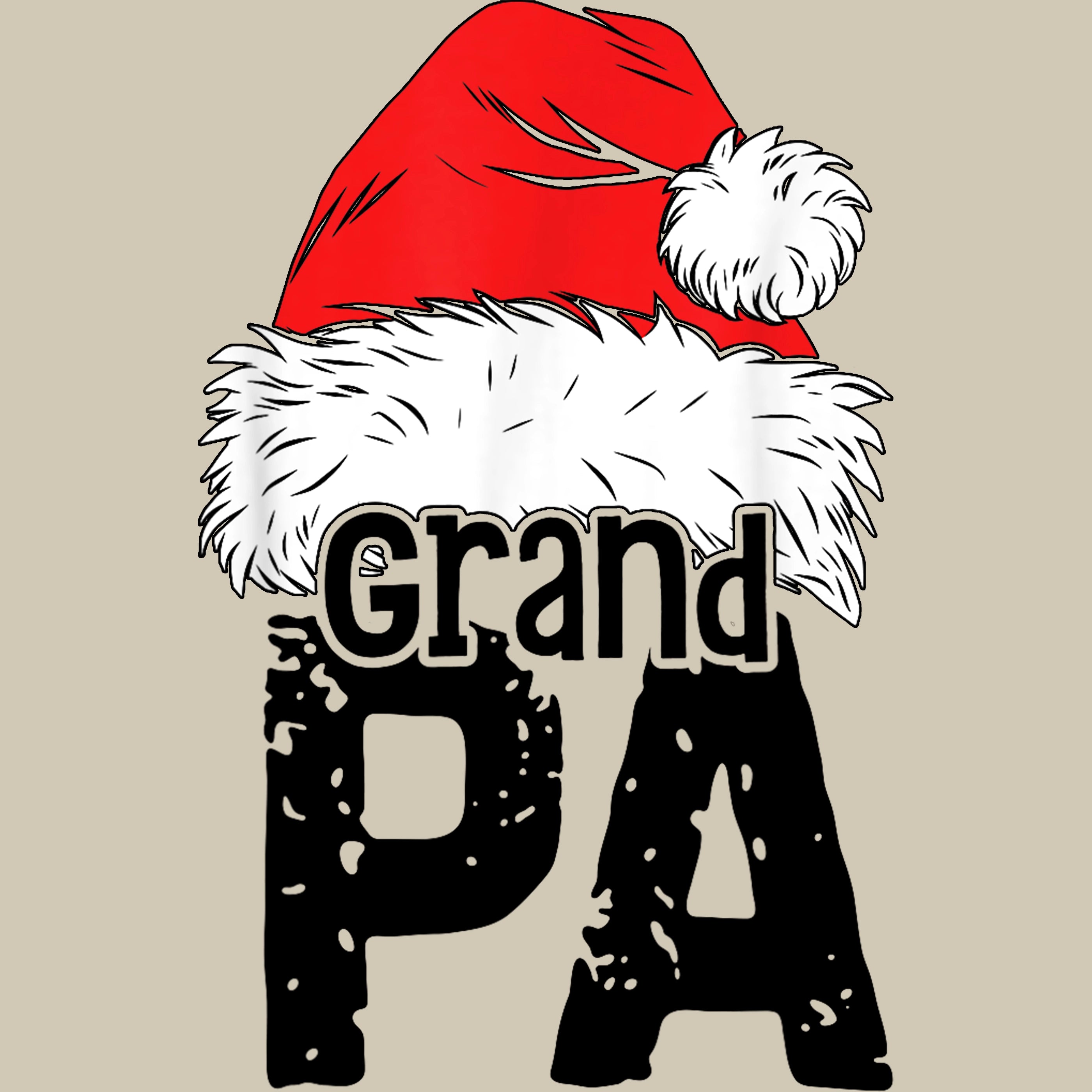 Permanent Sticker Weihnachtsmütze Familie Grandpa