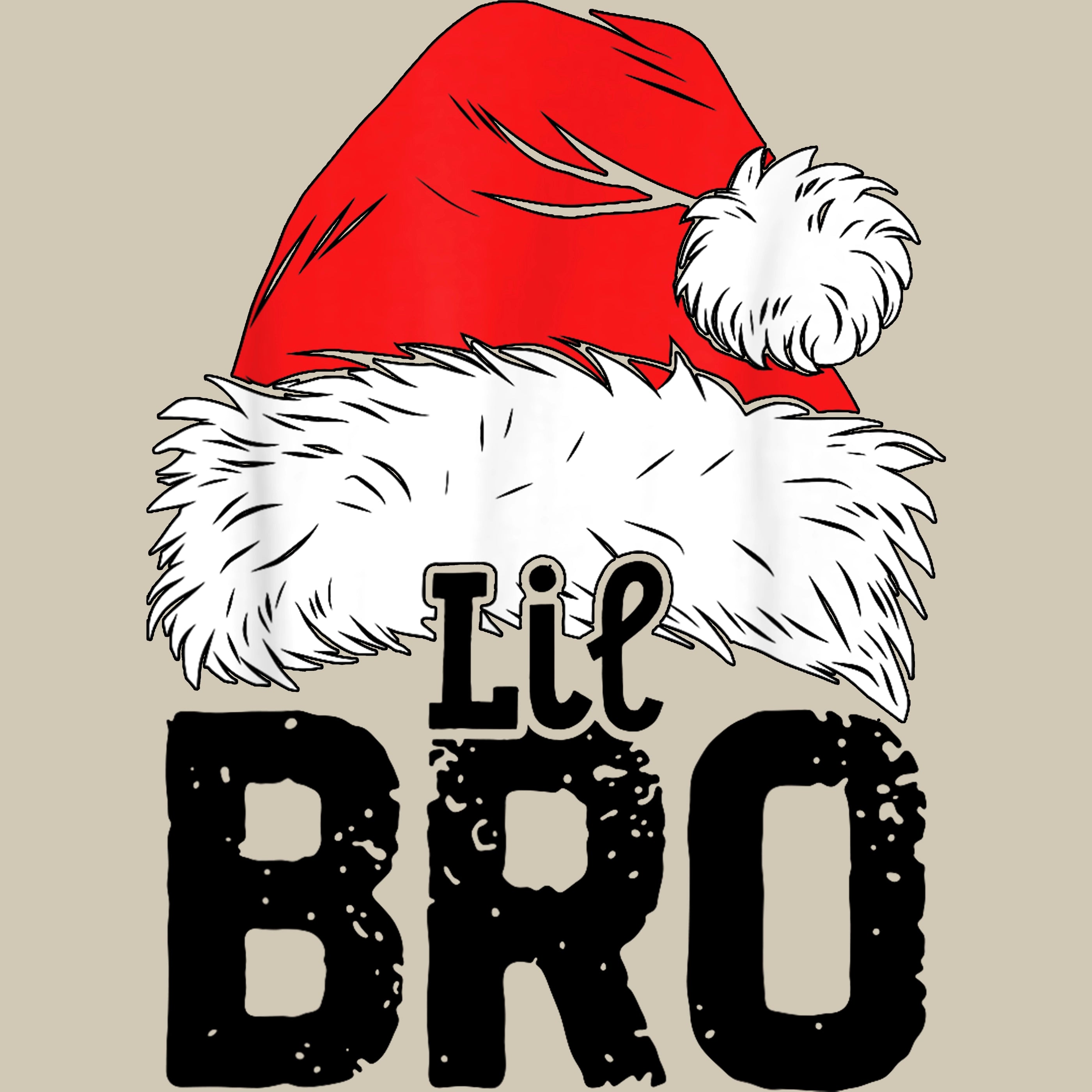 Permanent Sticker Weihnachtsmütze Familie Lil Bro