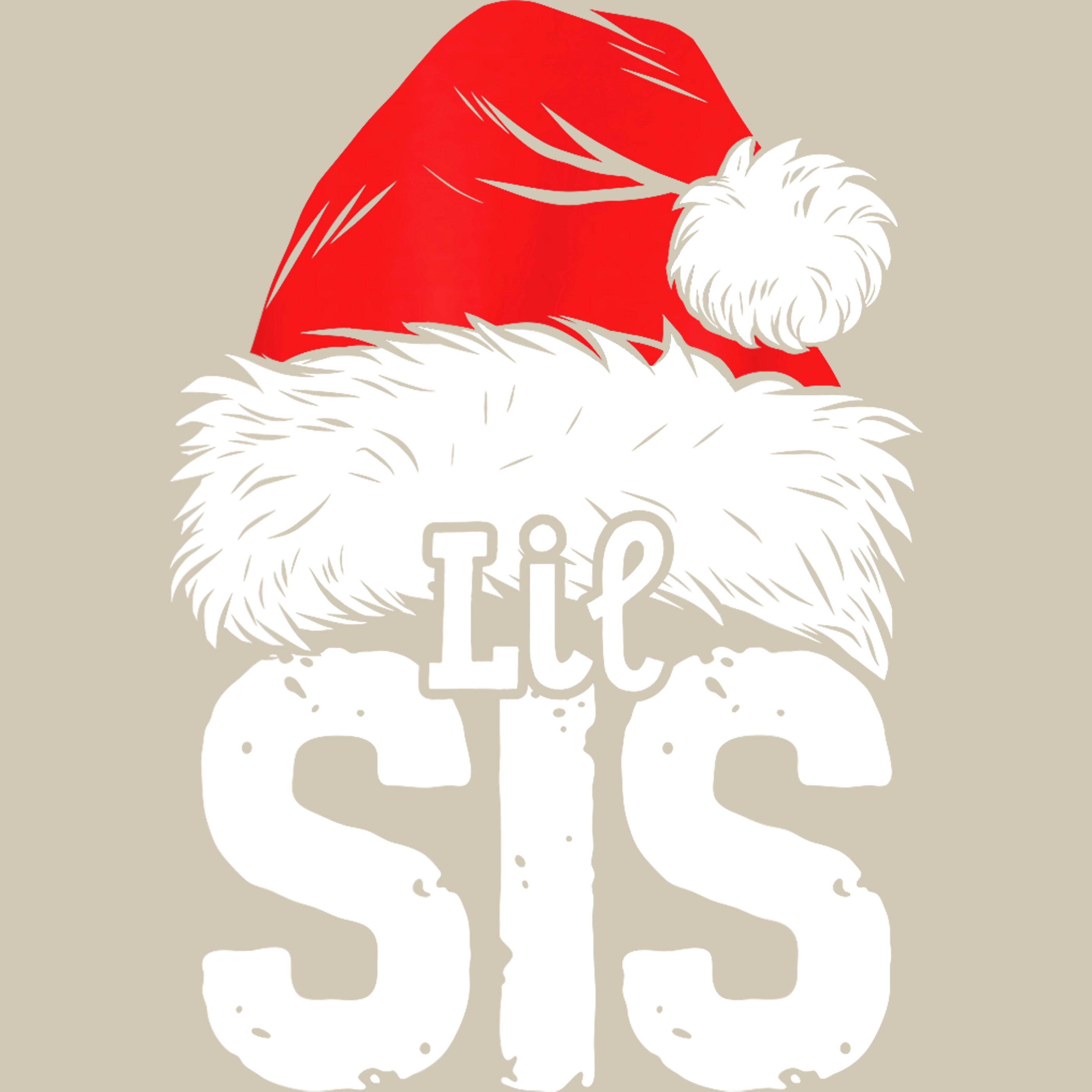 Permanent Sticker Weihnachtsmütze Familie Lil Sis