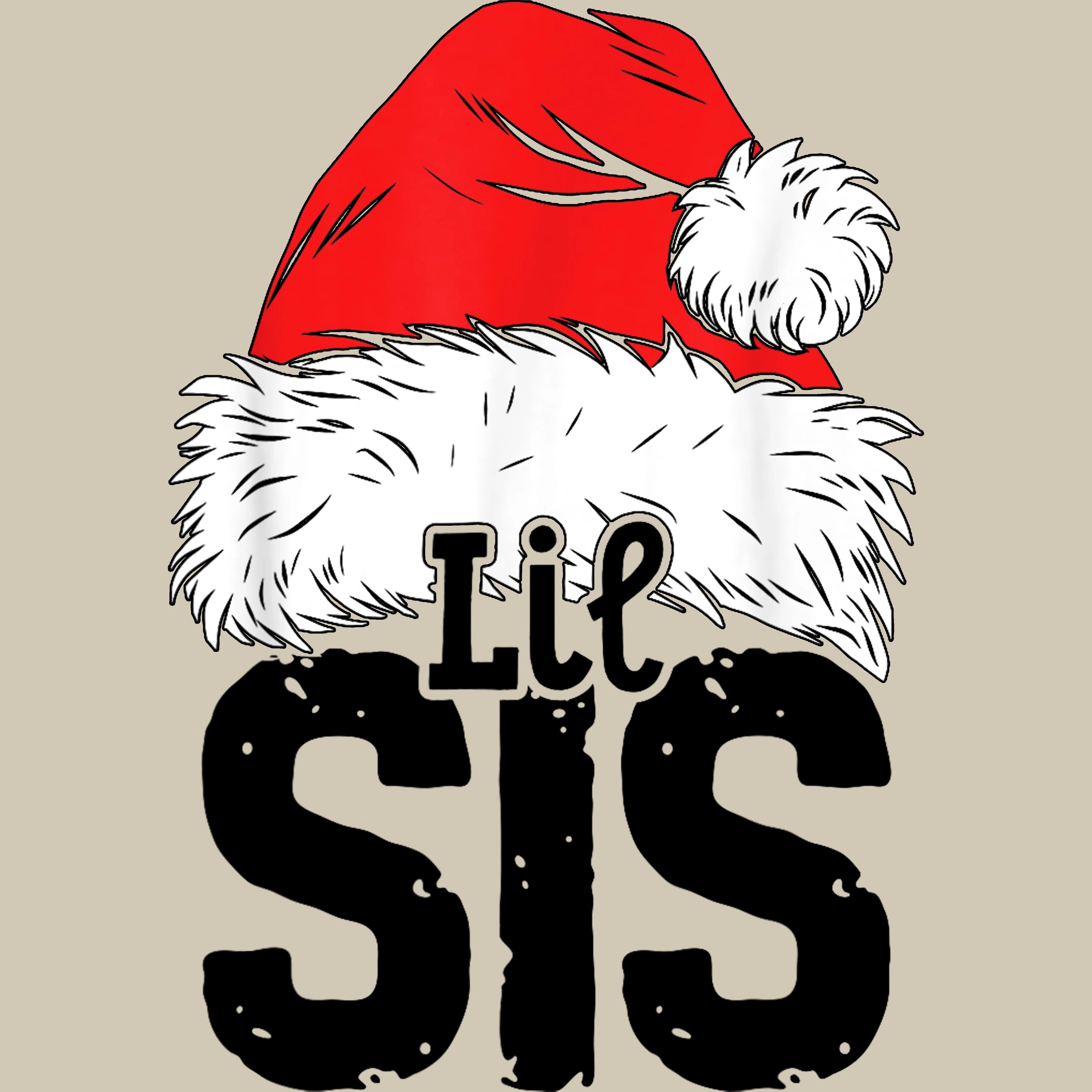 Permanent Sticker Weihnachtsmütze Familie Lil Sis