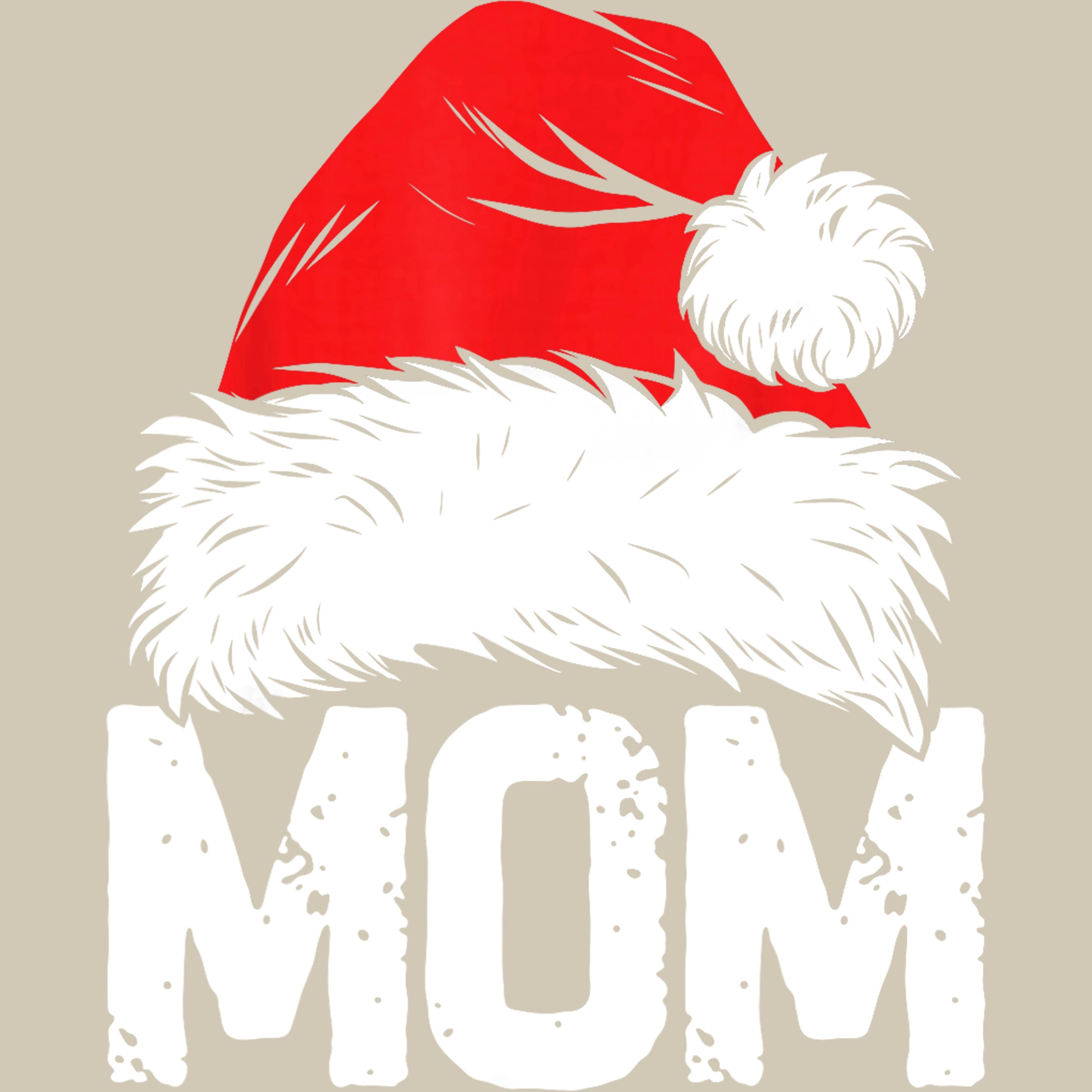Permanent Sticker Weihnachtsmütze Familie Mom