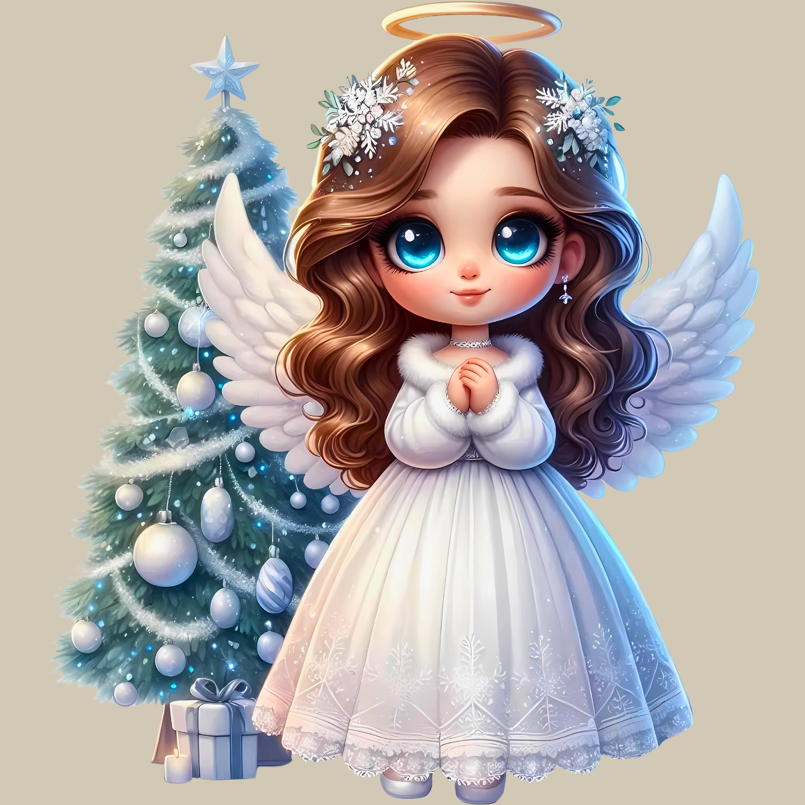 Permanent Sticker Zuckersüßer Weihnachts Engel