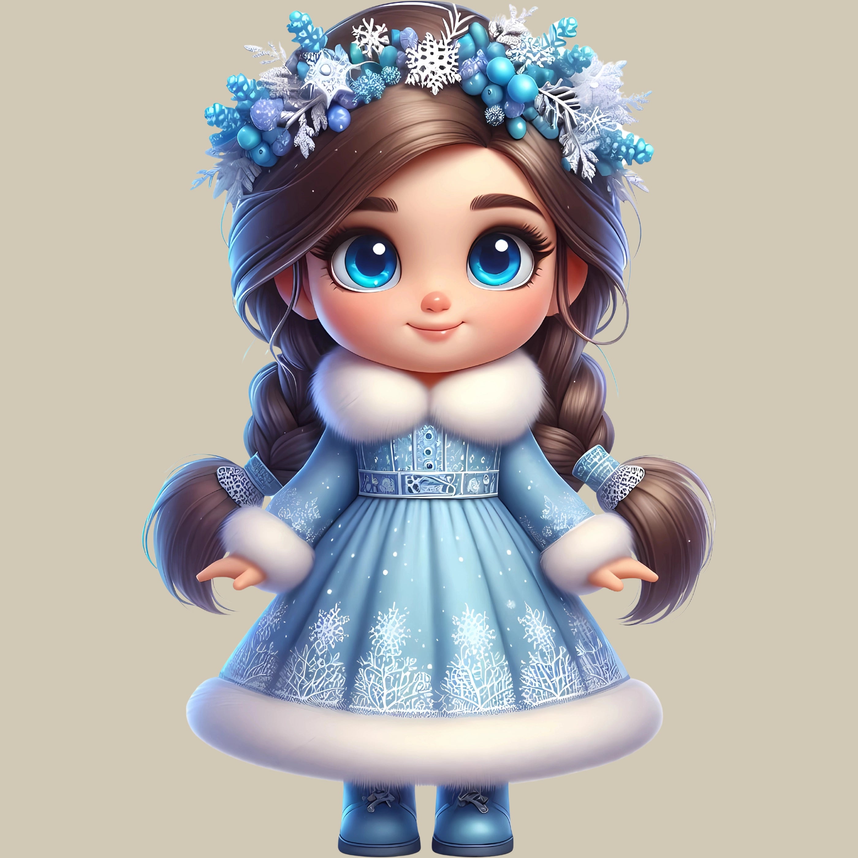 Permanent Sticker Winterzauber Prinzessin