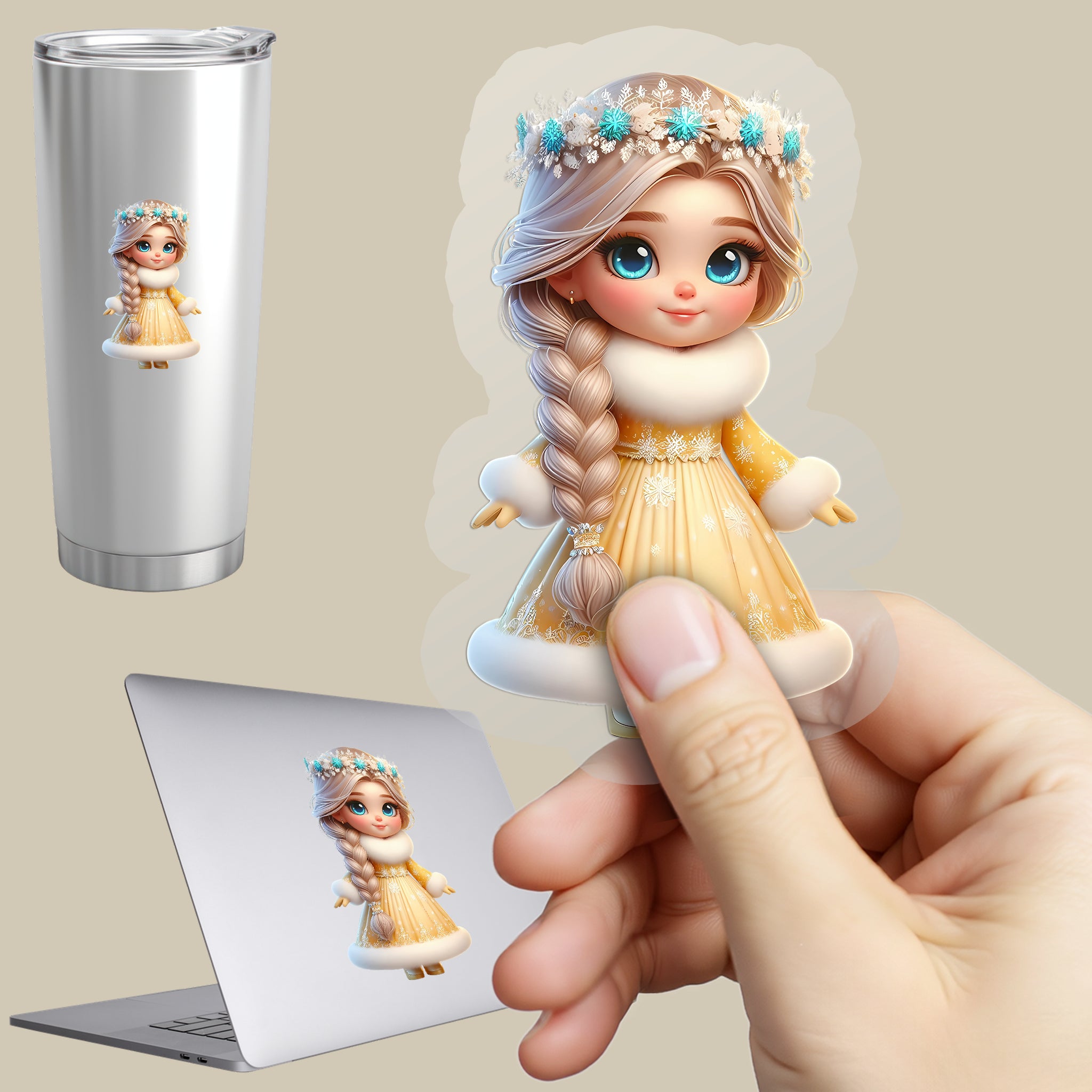 Permanent Sticker Winter Prinzessin Sunshine