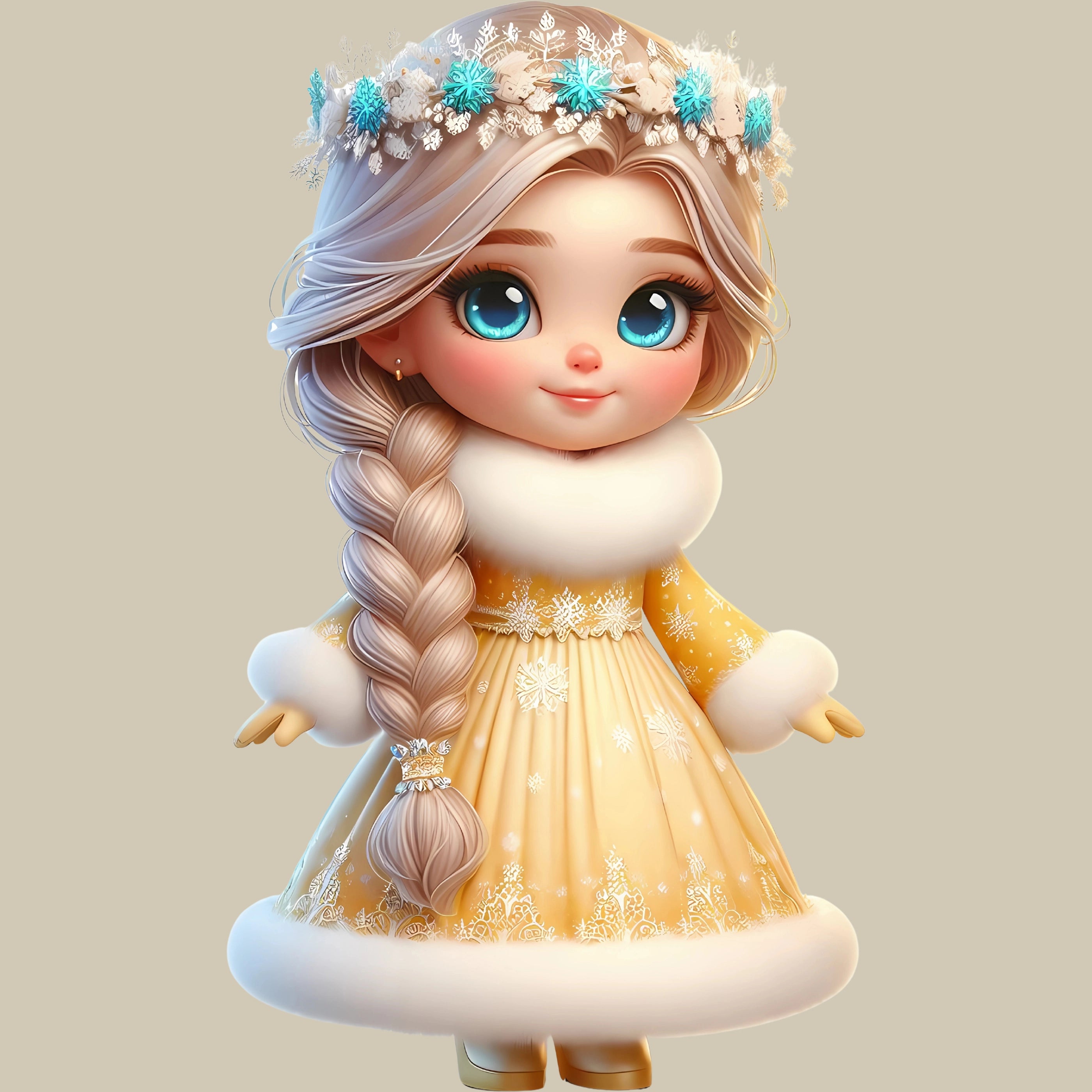 Permanent Sticker Winter Prinzessin Sunshine