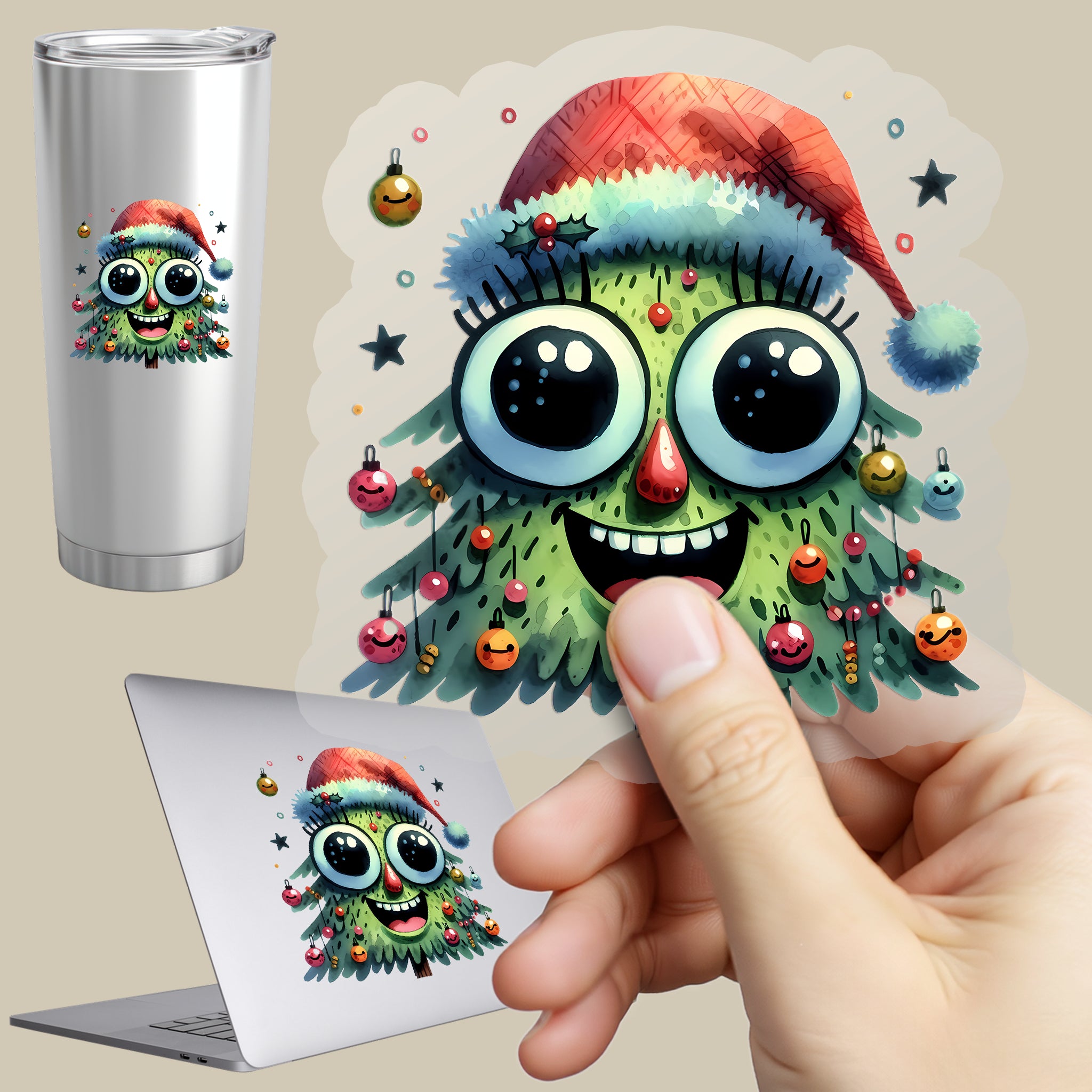 Permanent Sticker Weihnachtsbaum Tannenwitz