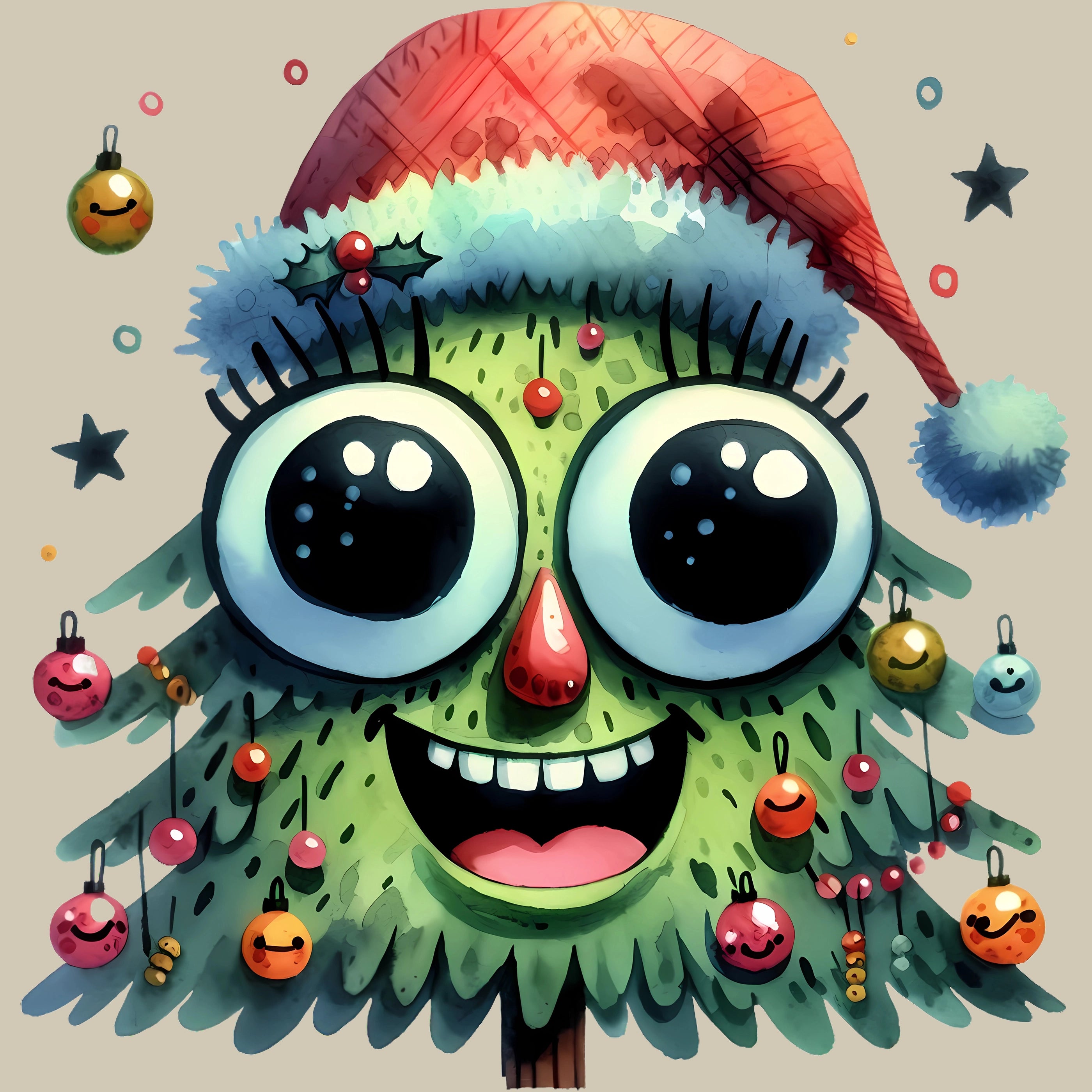 Permanent Sticker Weihnachtsbaum Tannenwitz