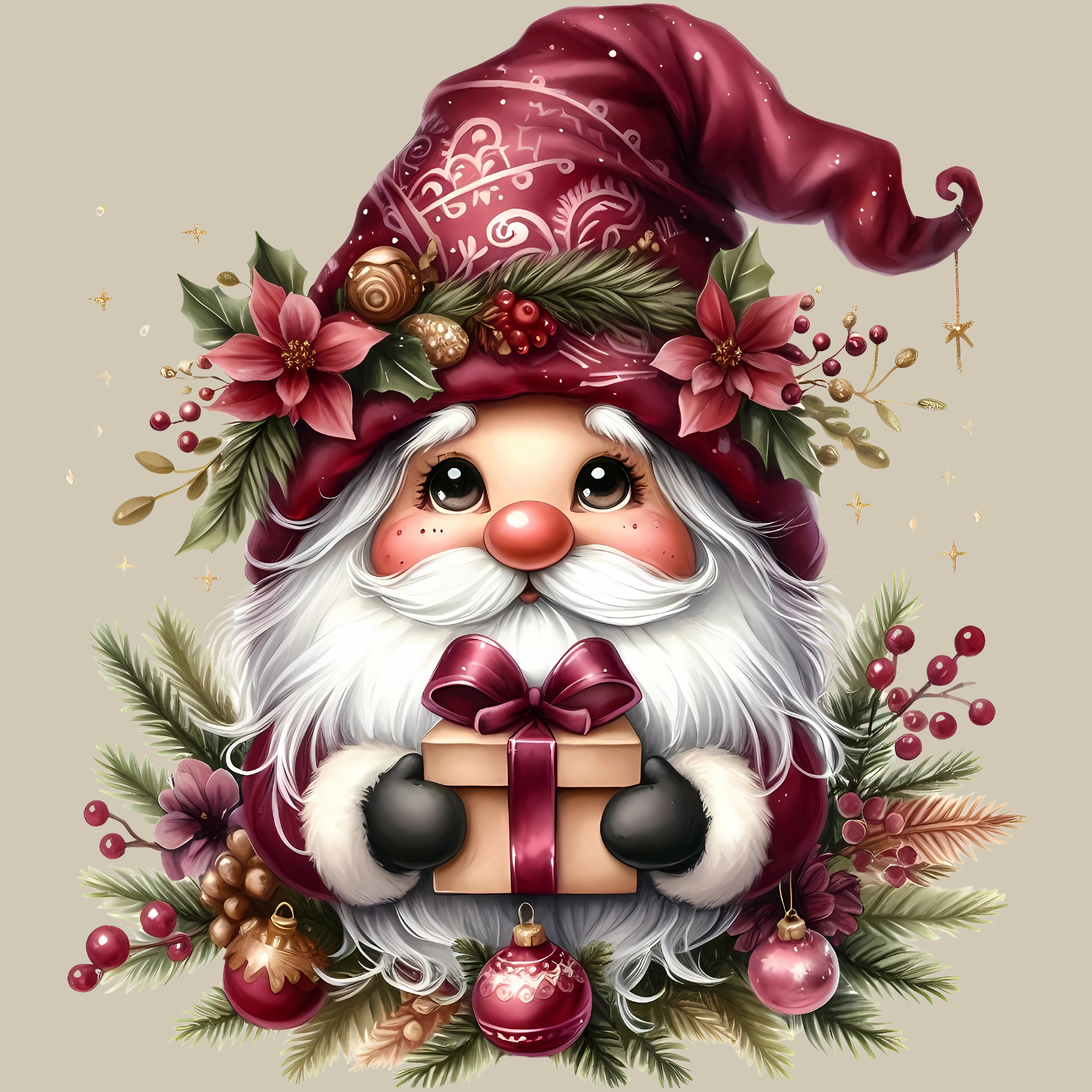 Permanent Sticker Weihnachts Wichtel Schenki