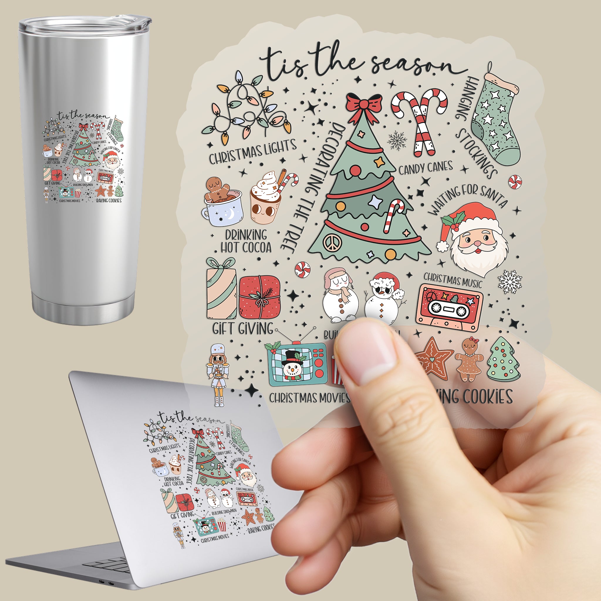 Permanent Sticker Weihnachts Tradition