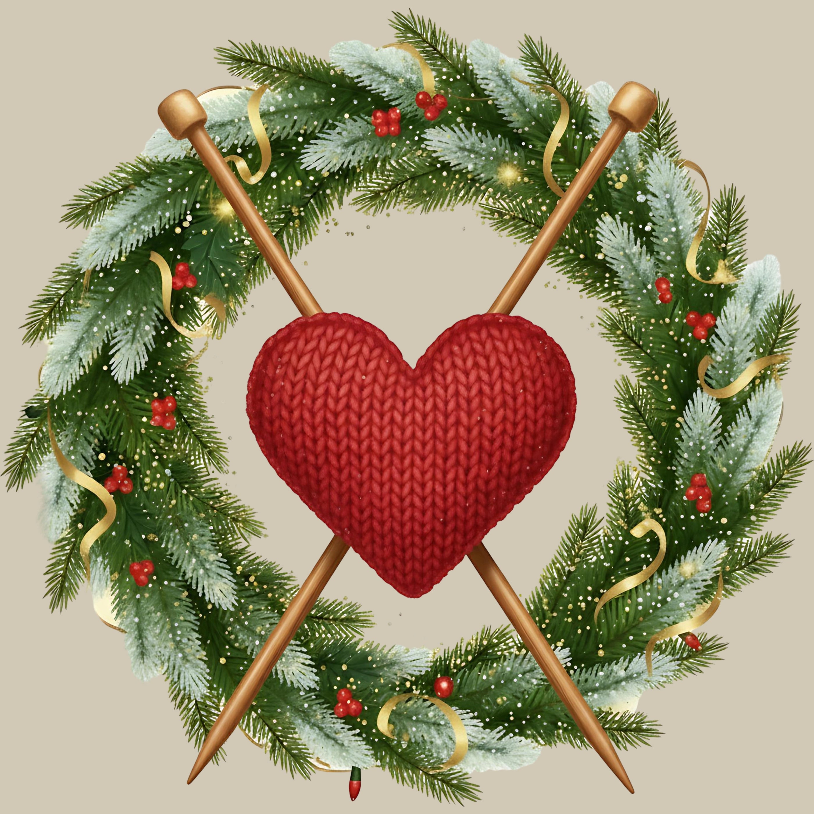 Permanent Sticker Weihnachts Strickzauber