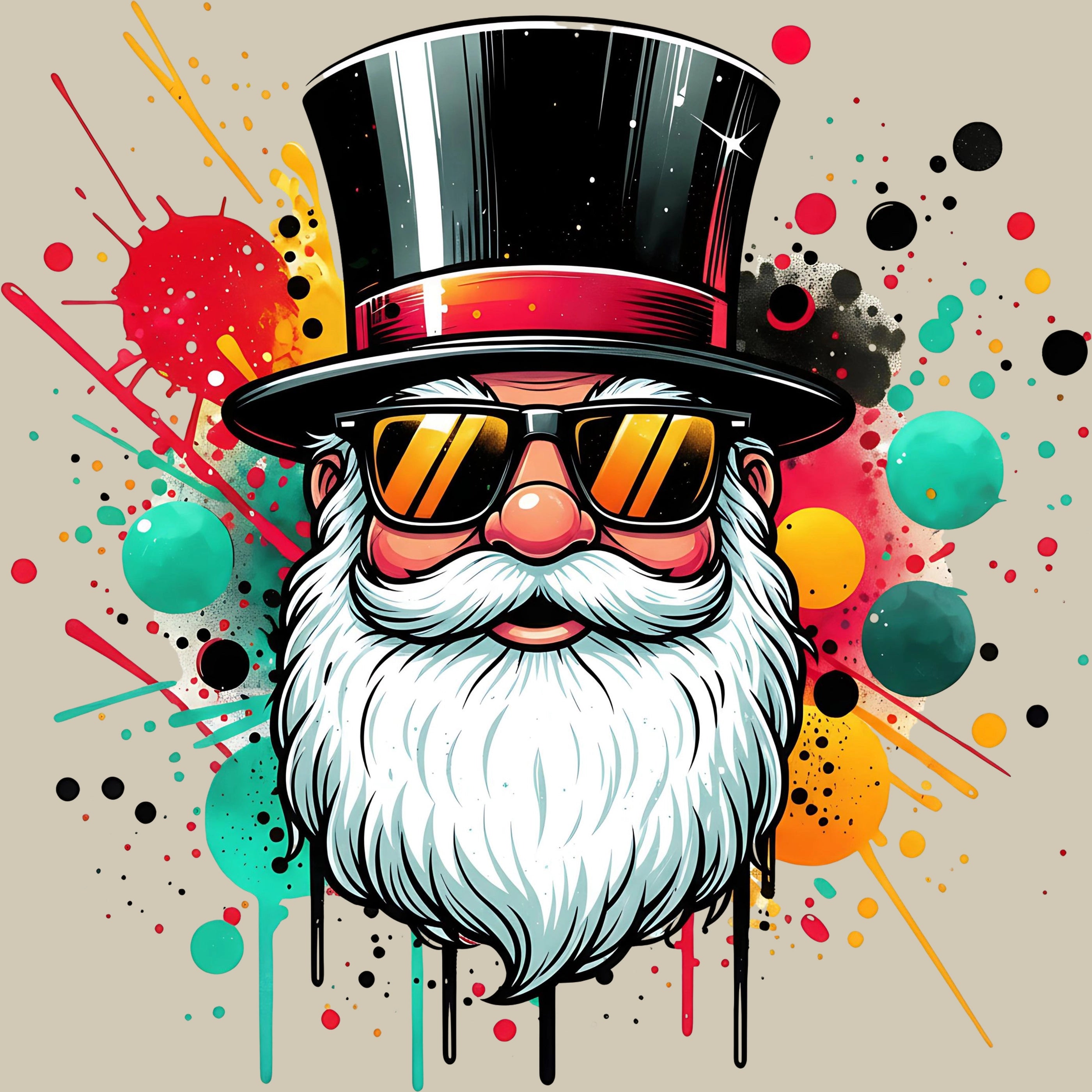 Permanent Sticker Urban Weihnachtsmann