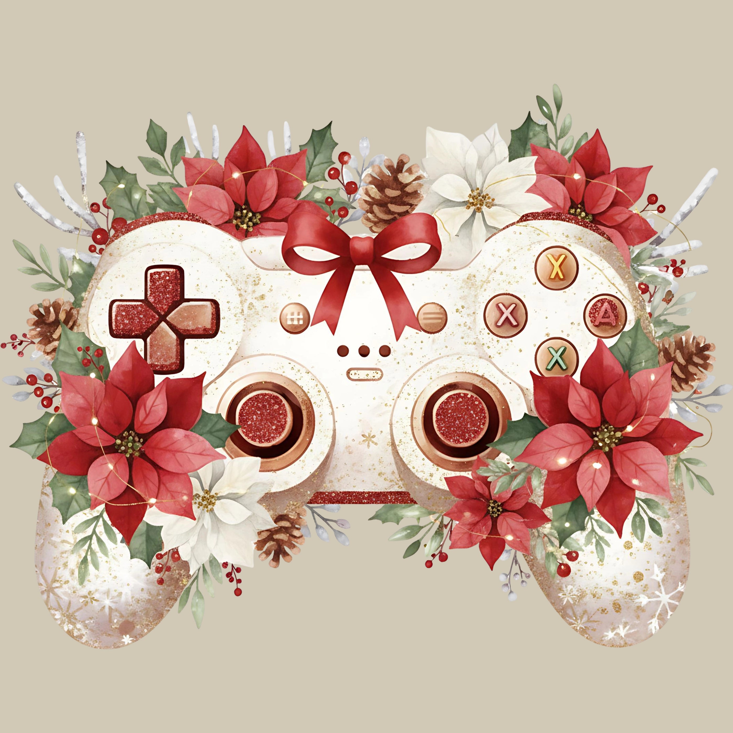 Permanent Sticker Christmas Vibes Controller