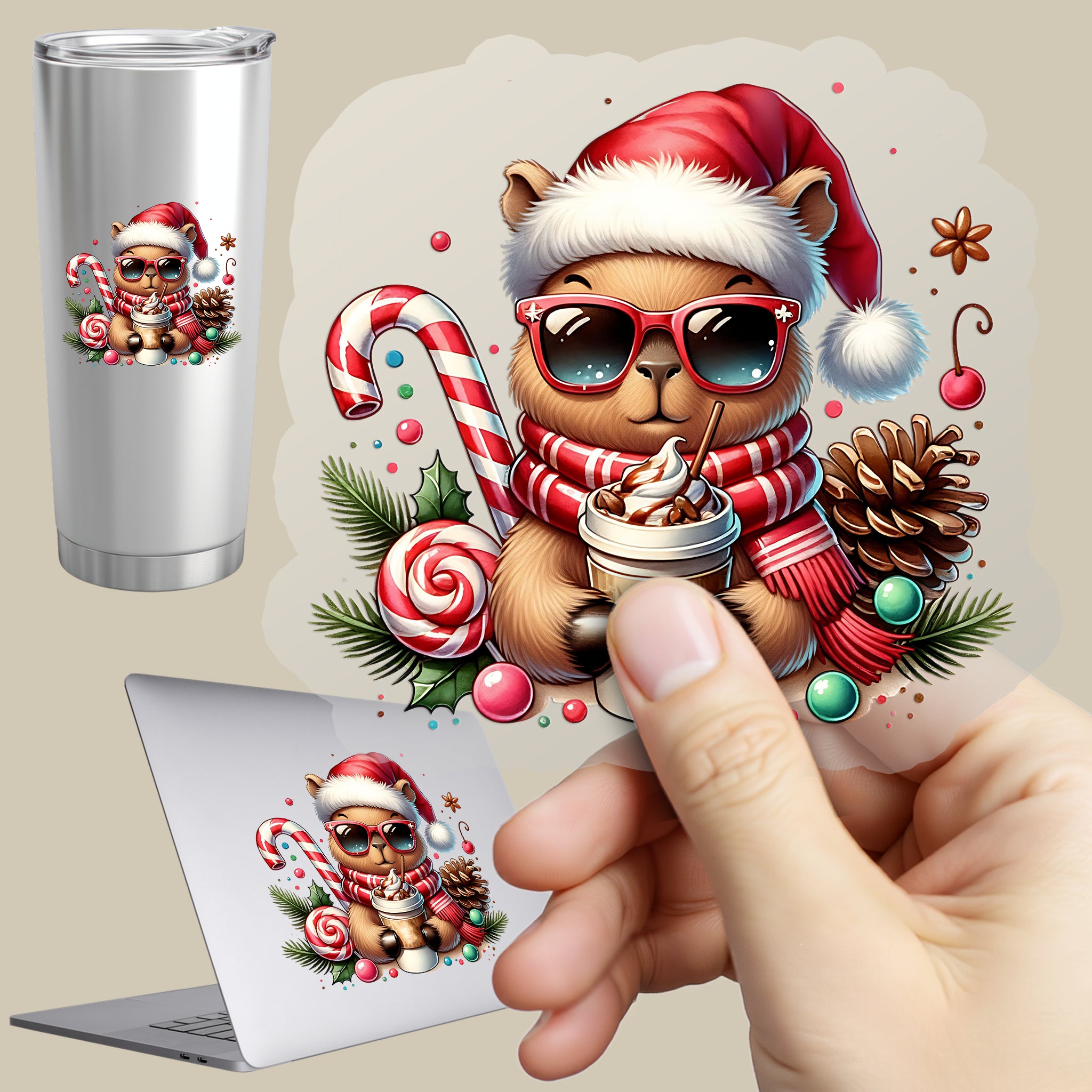 Permanent Sticker Capybara Kakaozeit