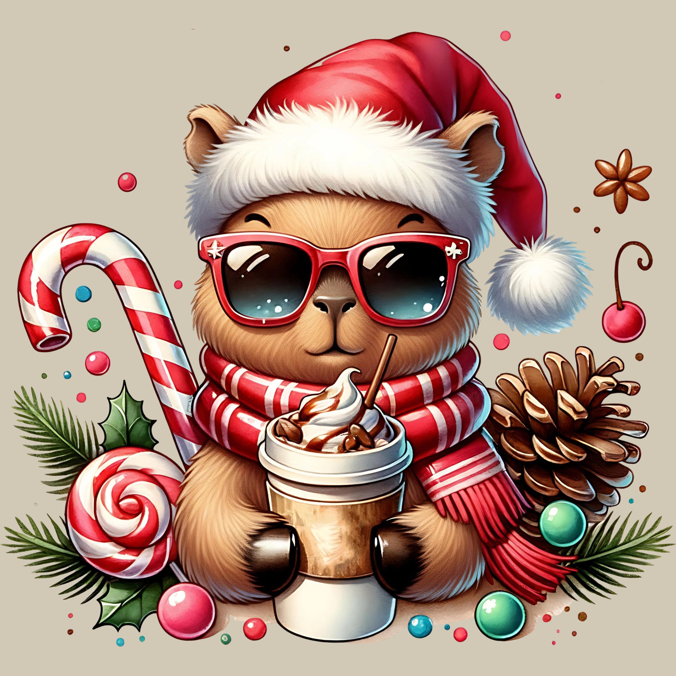 Permanent Sticker Capybara Kakaozeit