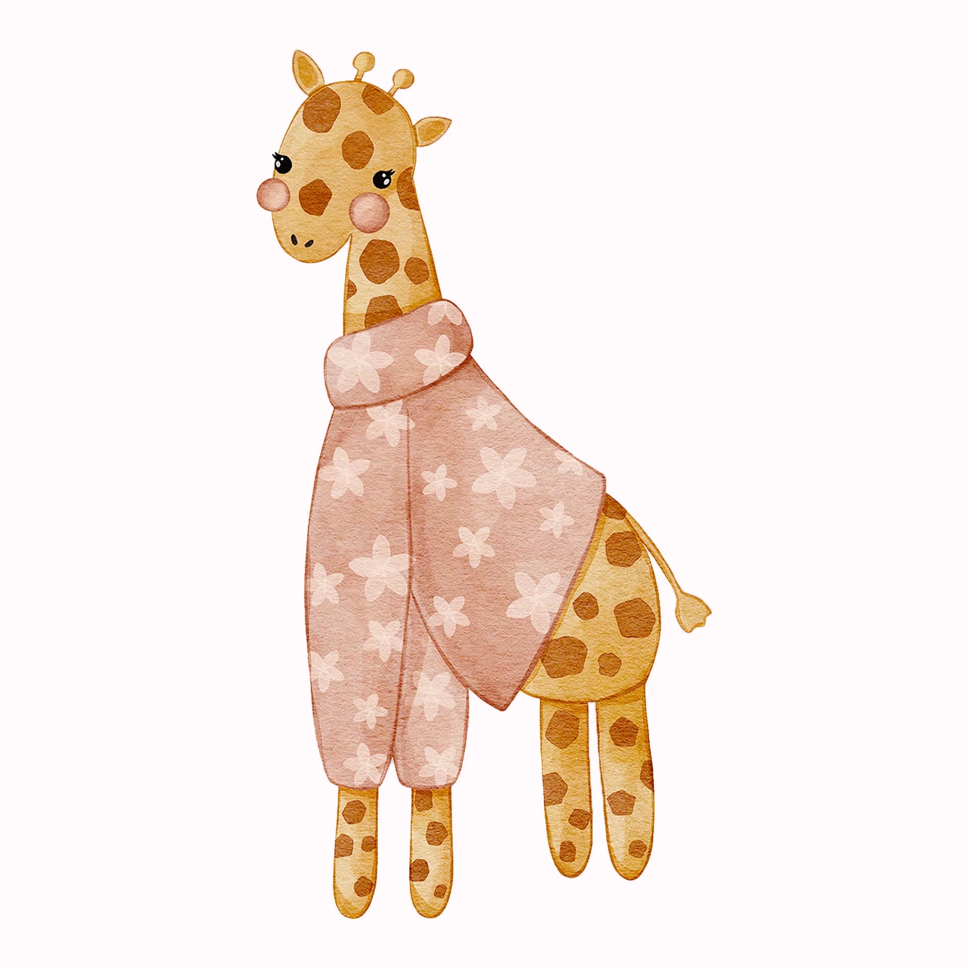 Permanent Sticker Pyjama Party Giraffe