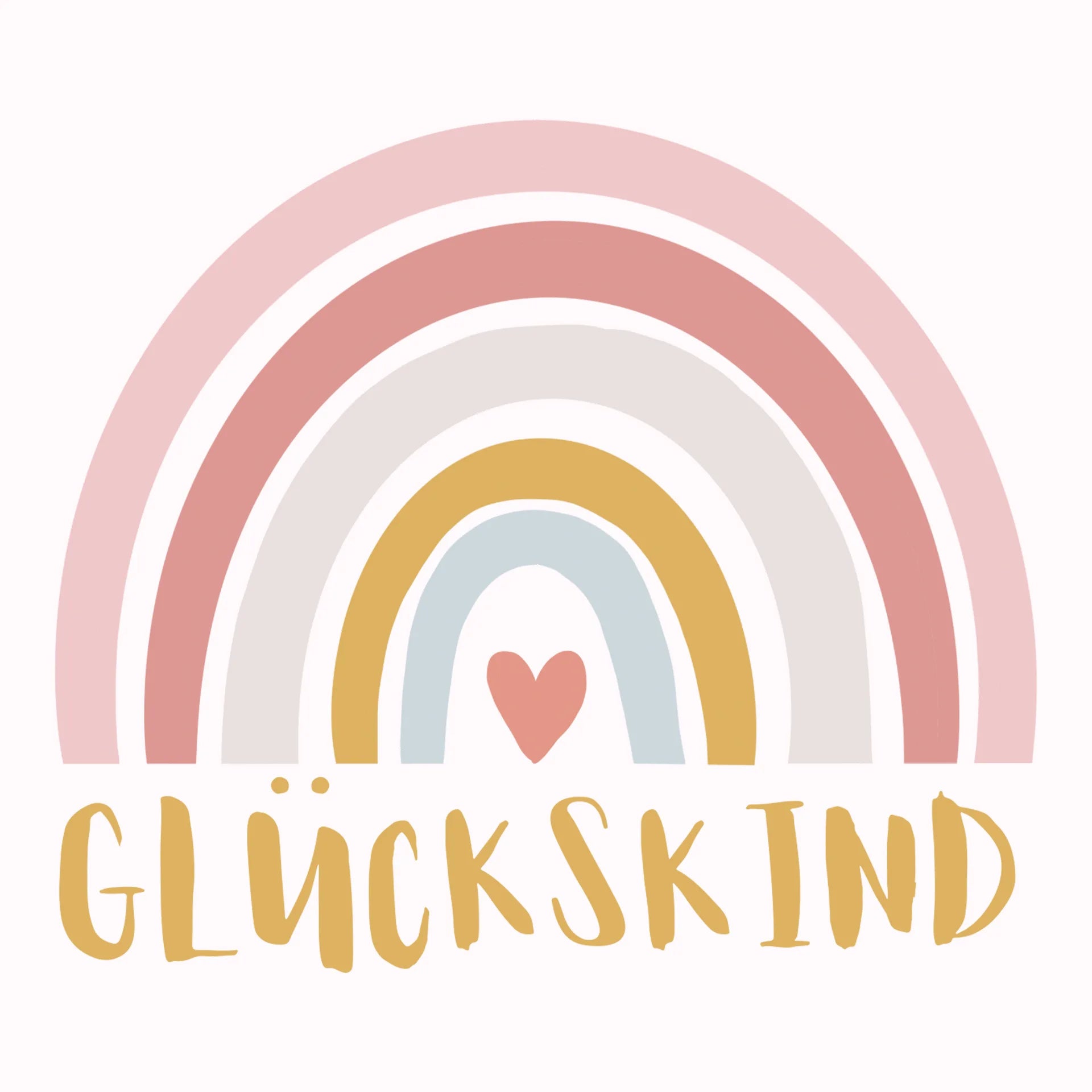 Permanent Sticker Regenbogen Glückskind