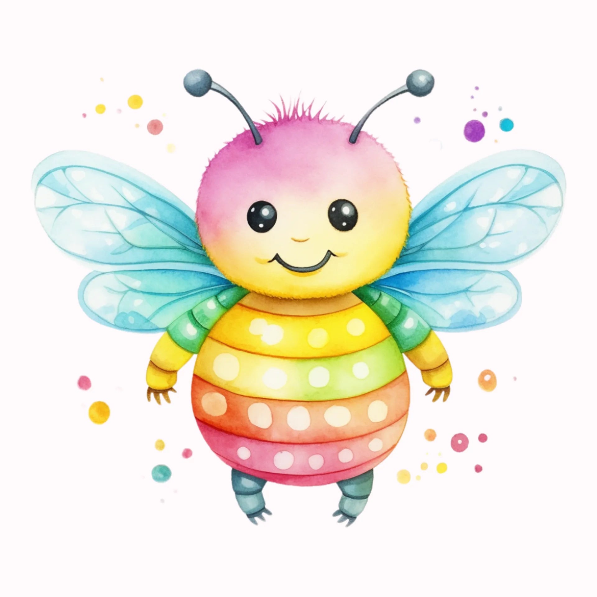 Permanent Sticker Regenbogen Hummel