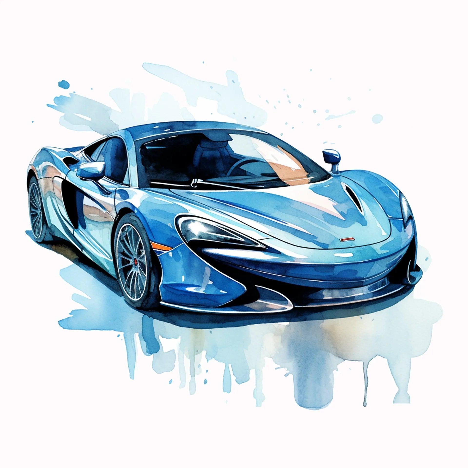 Permanent Sticker Rennauto Blau