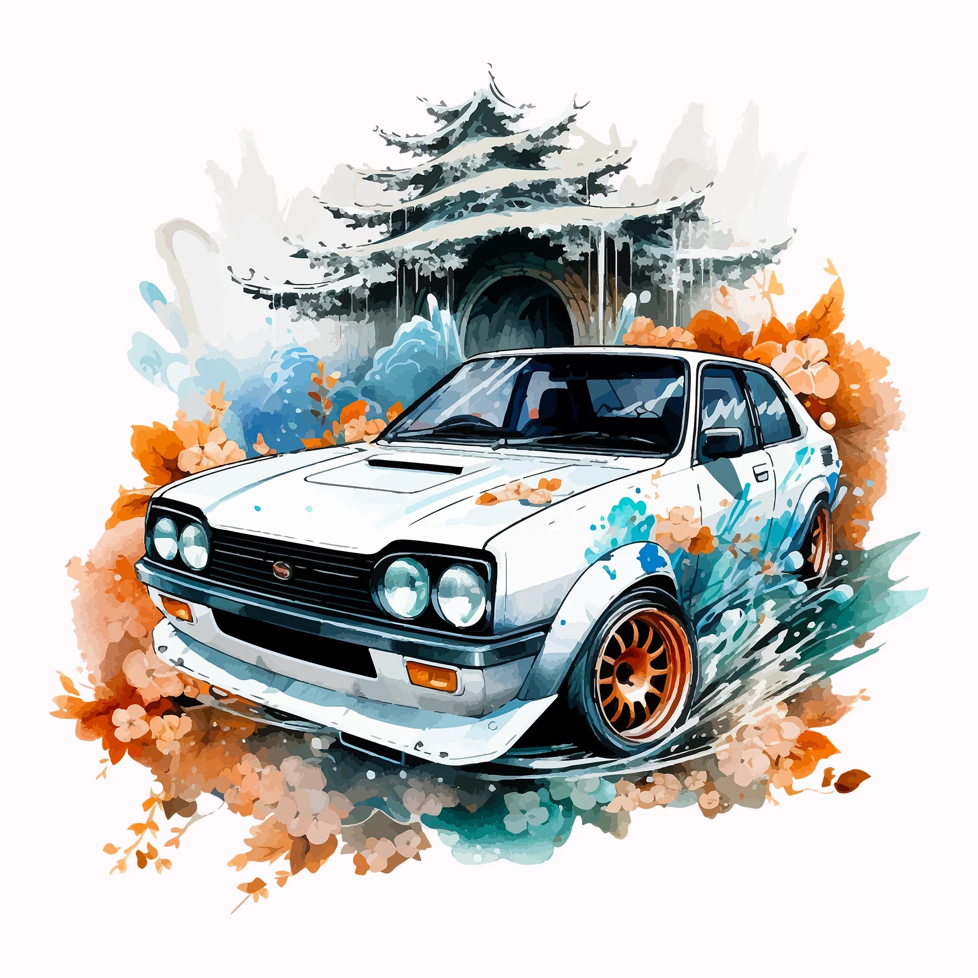 Permanent Sticker Rennwagen Tuning