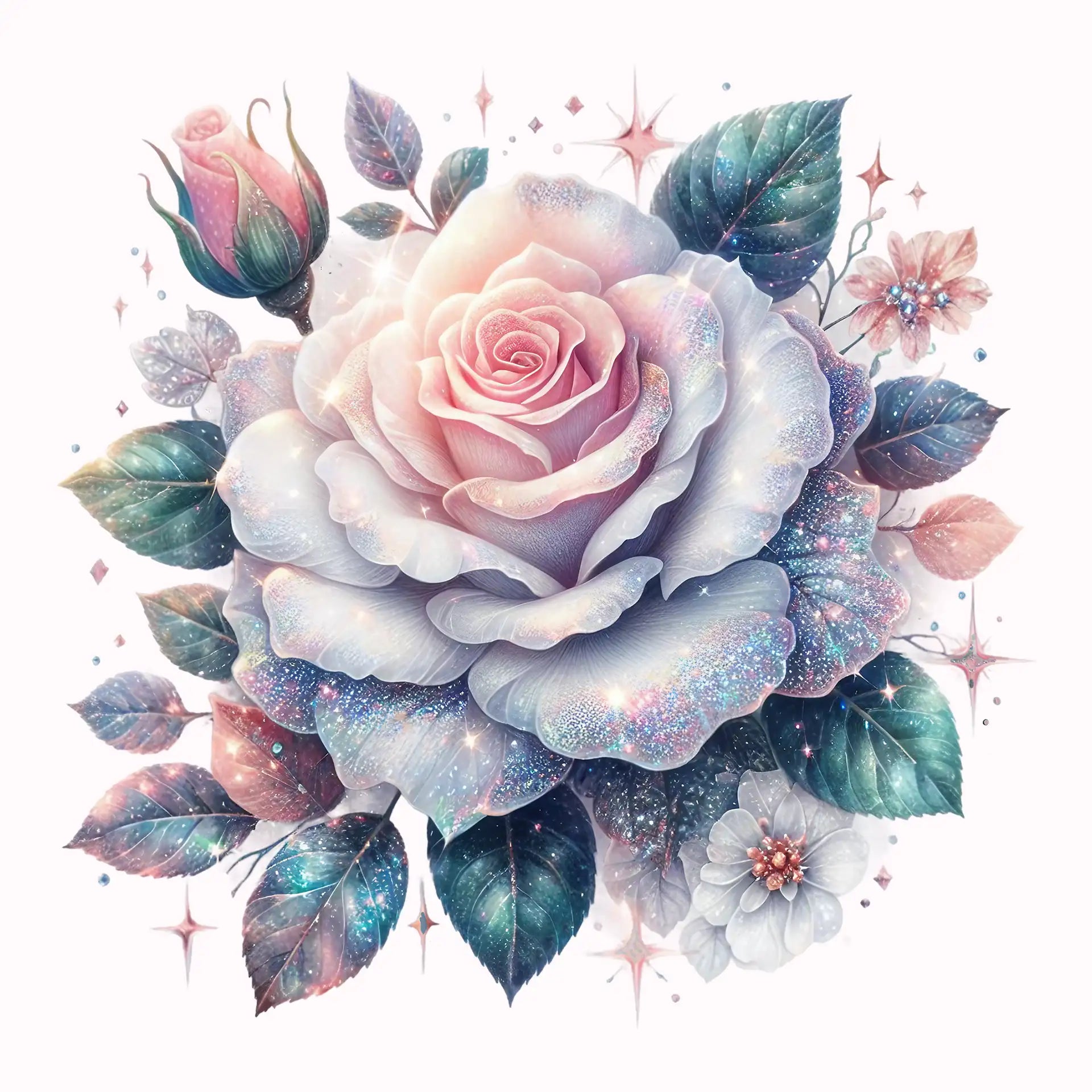 Permanent Sticker Rose Pastel Stardust