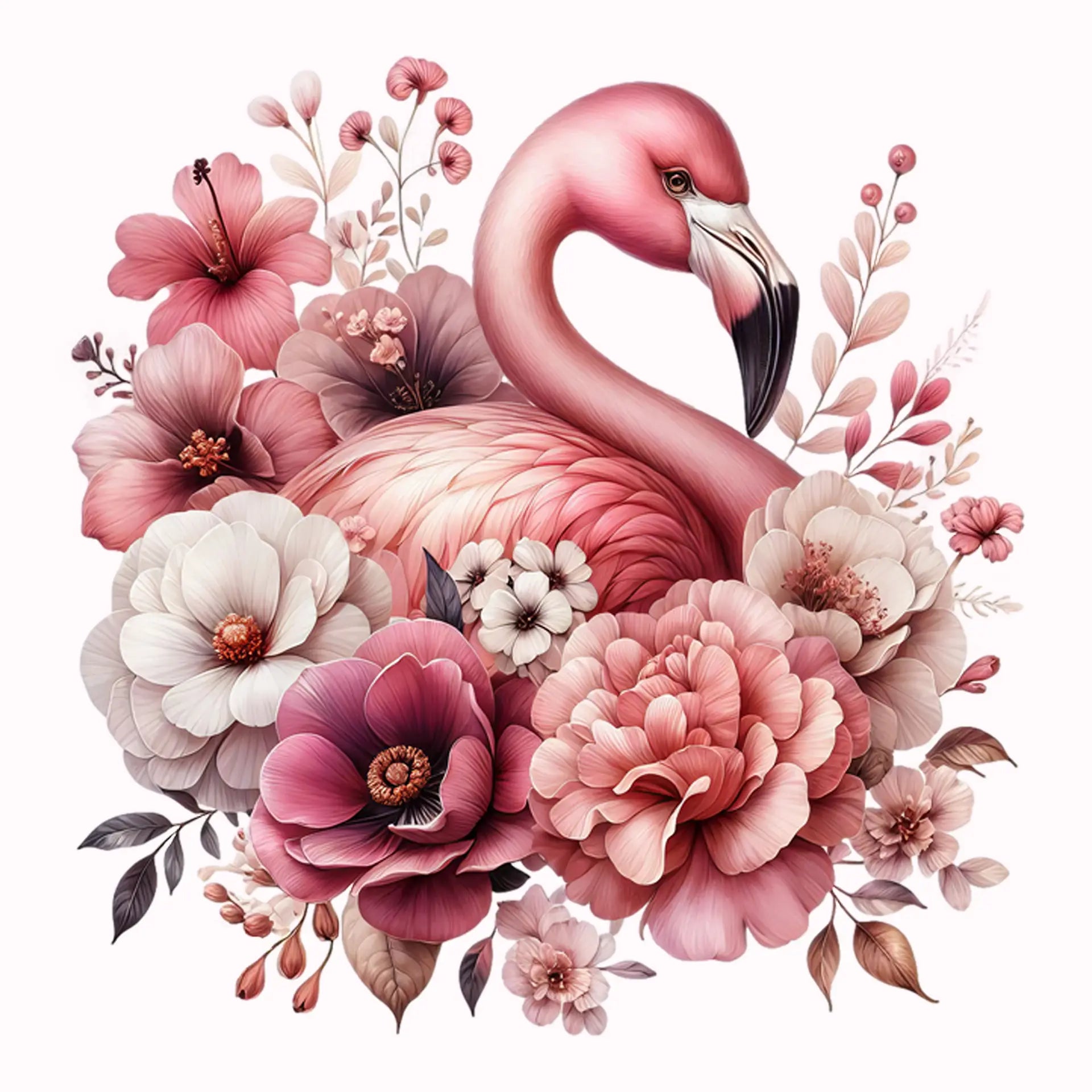 Permanent Sticker Sanfte Flamingoliebe