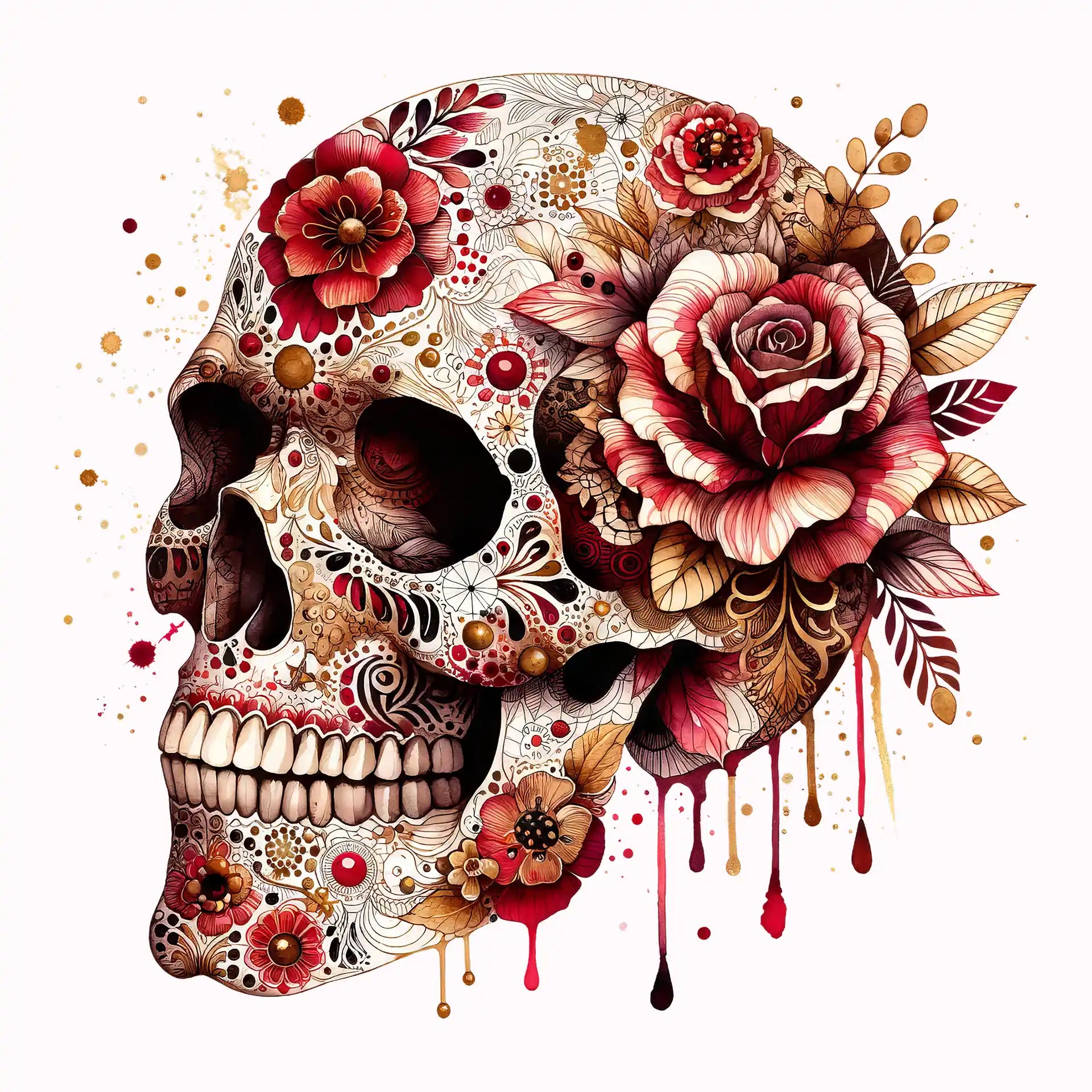 Permanent Sticker Schädel Calavera