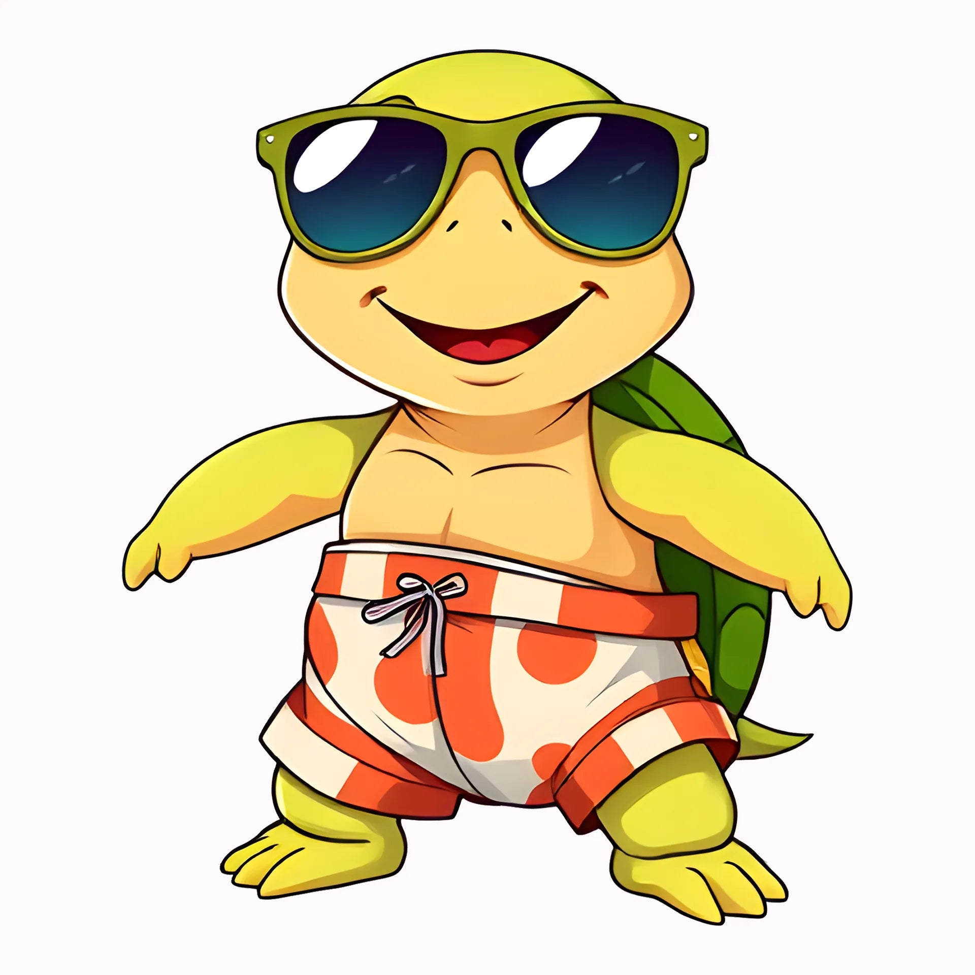 Permanent Sticker Schildkröte Amadeus im Urlaub