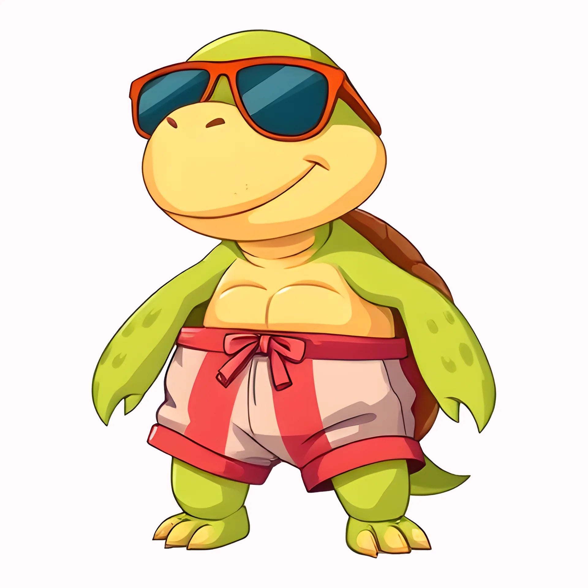 Permanent Sticker Schildkröte Angus im Urlaub