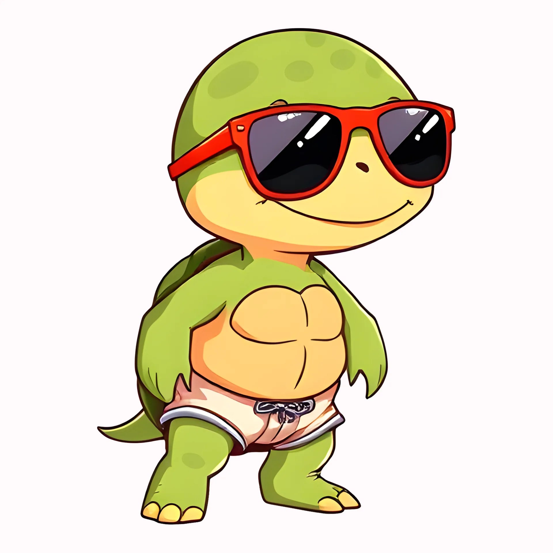 Permanent Sticker Schildkröte Archie im Urlaub