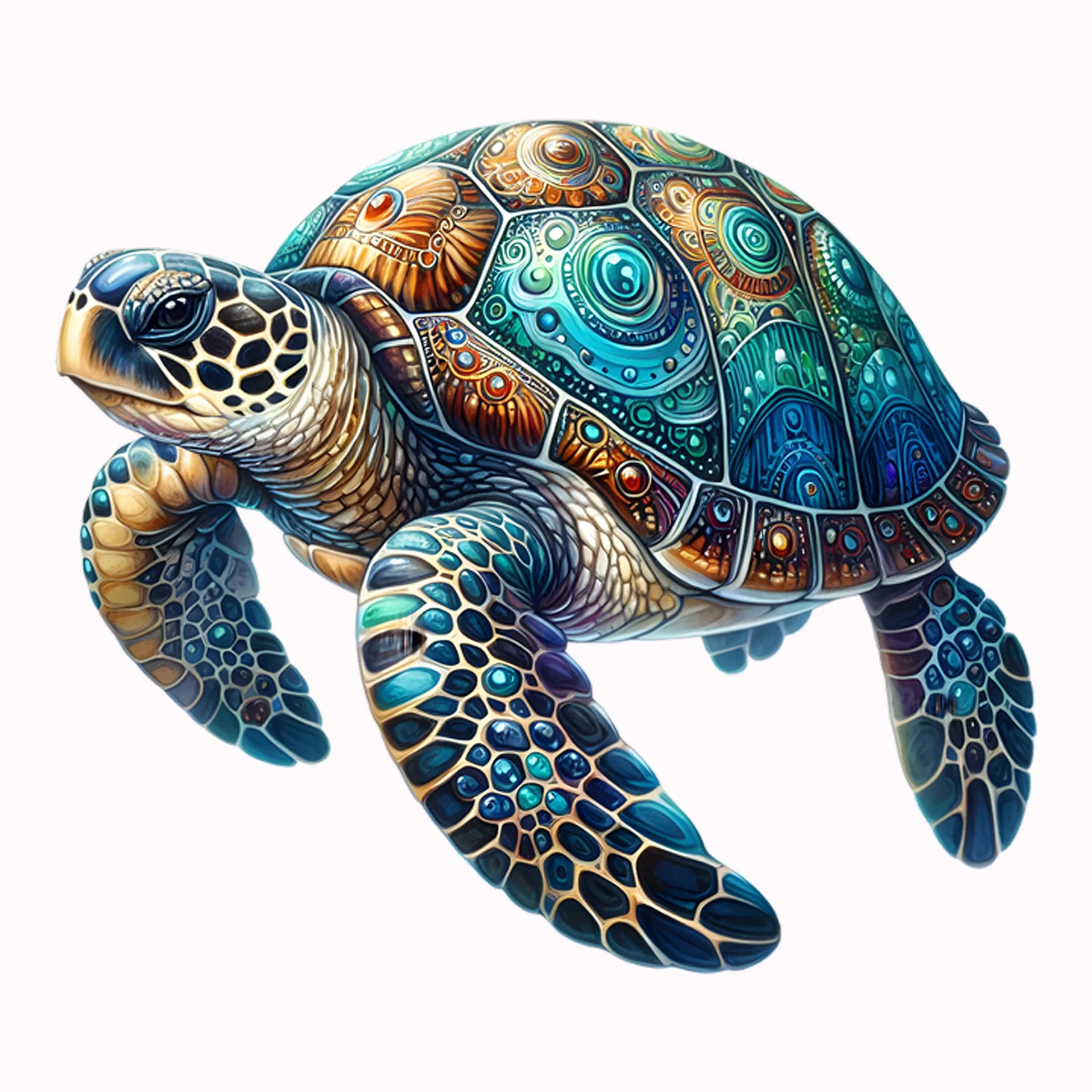 Permanent Sticker Schildkröte Azura Panzer aus Träumen