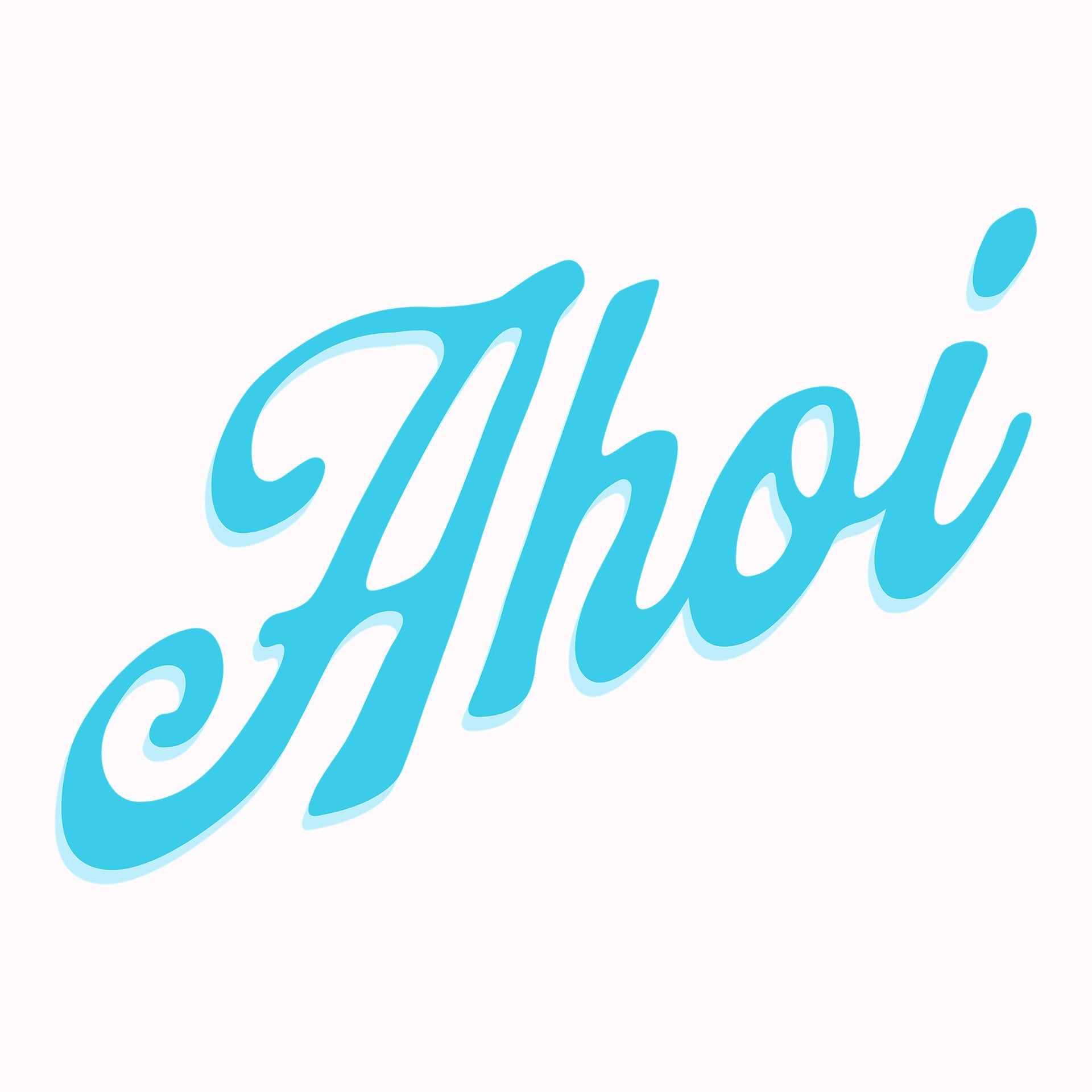Permanent Sticker Schriftzug Ahoi Schreibschrift