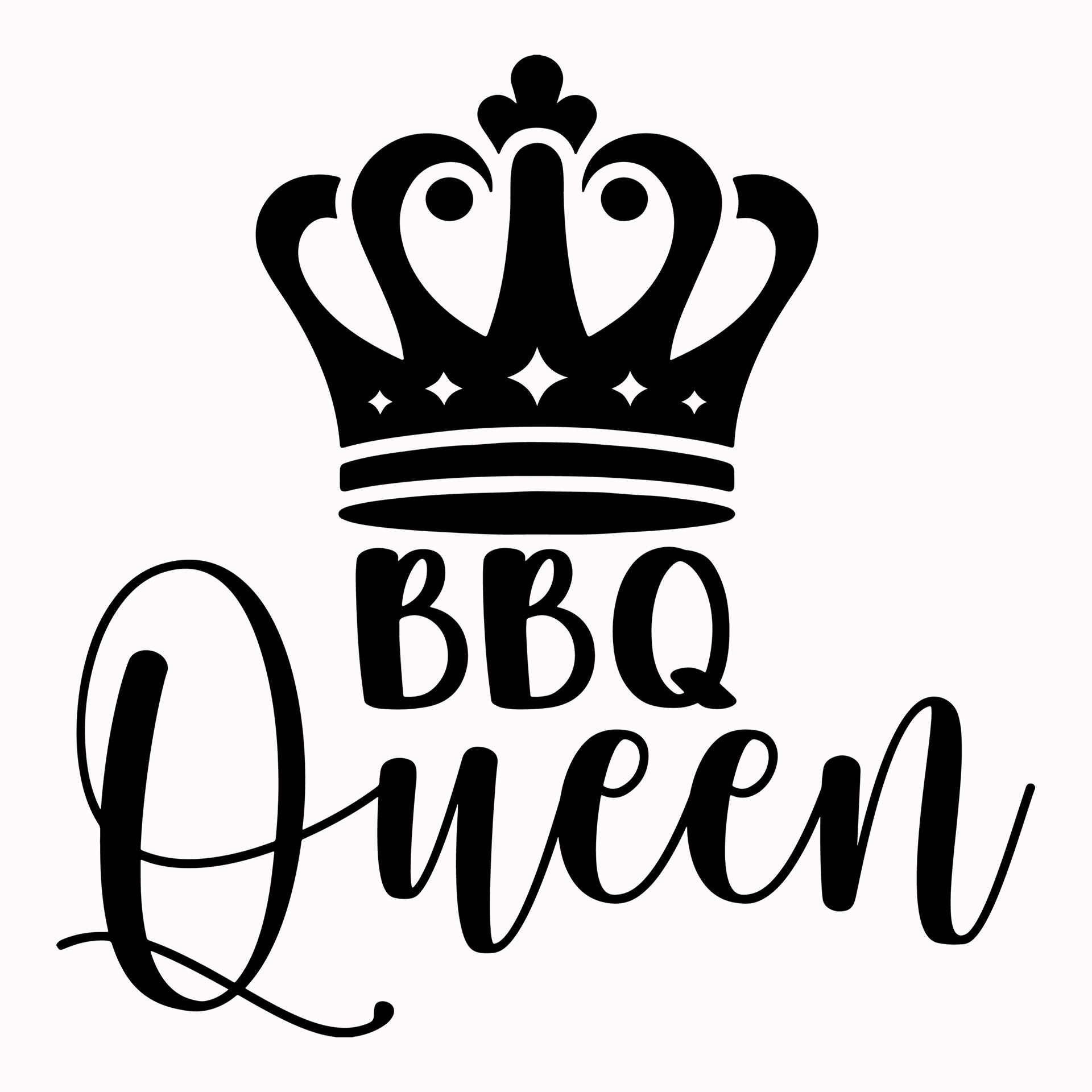 Permanent Sticker Schriftzug BBQ Queen