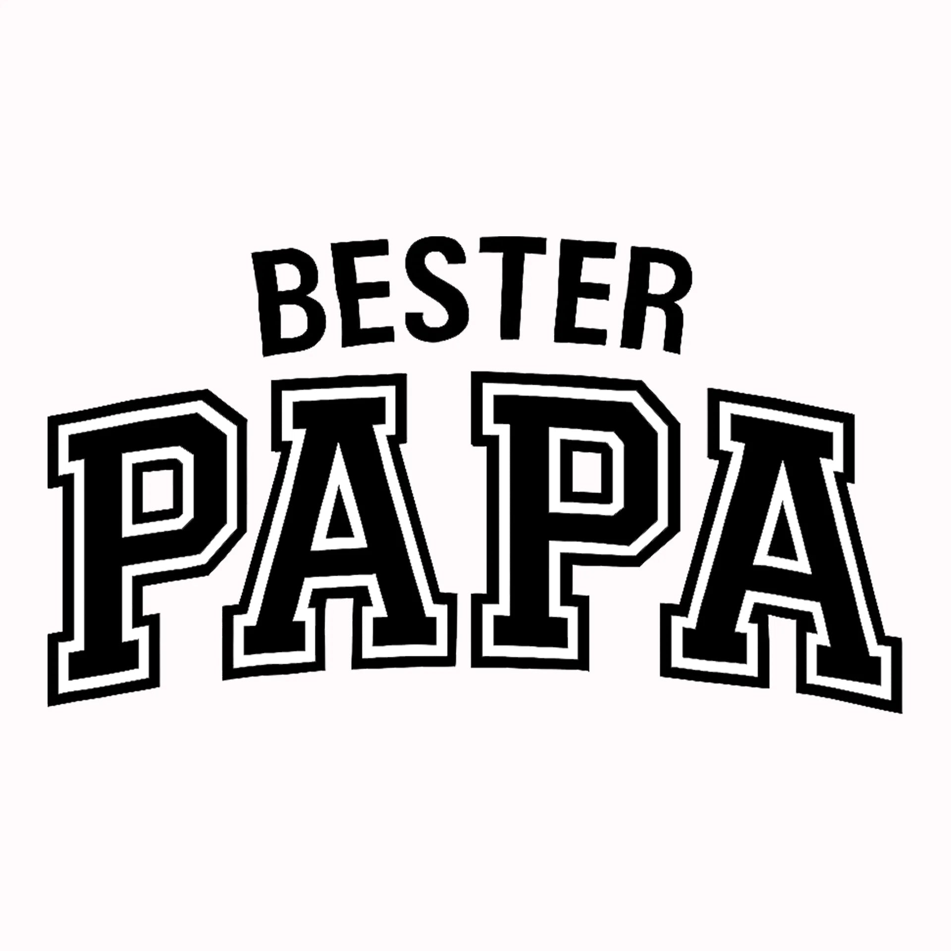 Permanent Sticker Schriftzug bester Papa Schwarz