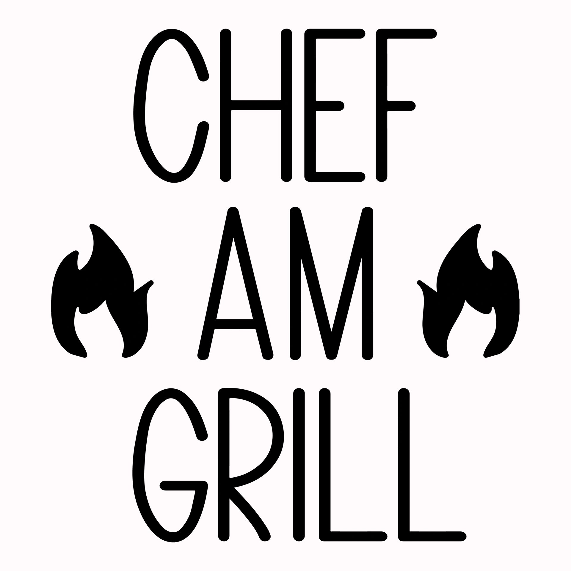 Permanent Sticker Schriftzug Chef am Grill