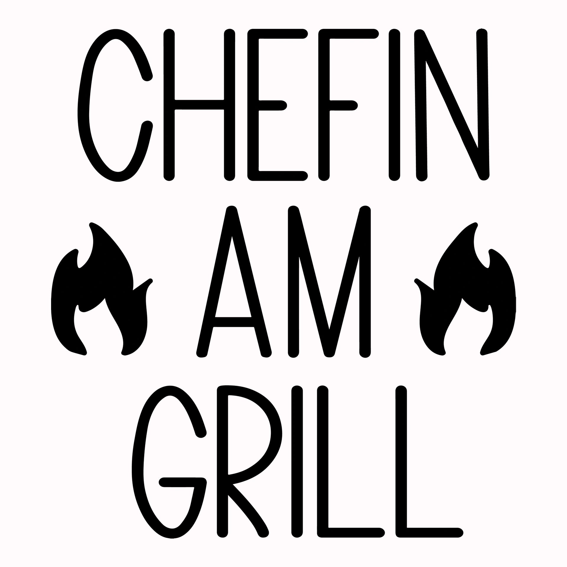 Permanent Sticker Schriftzug Chefin am Grill
