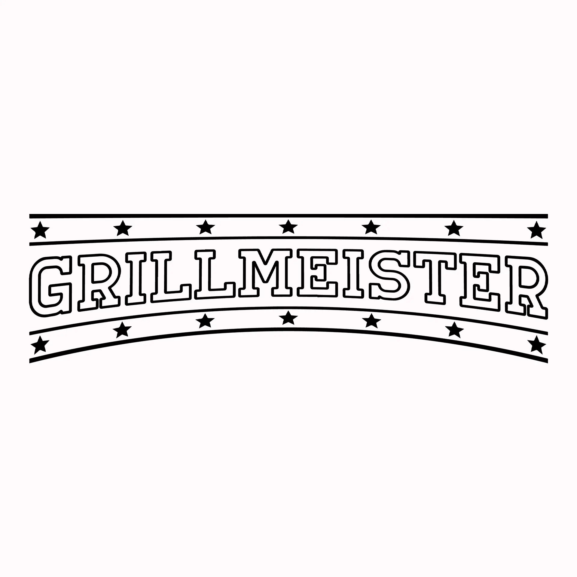 Permanent Sticker Schriftzug Grillmeister 2