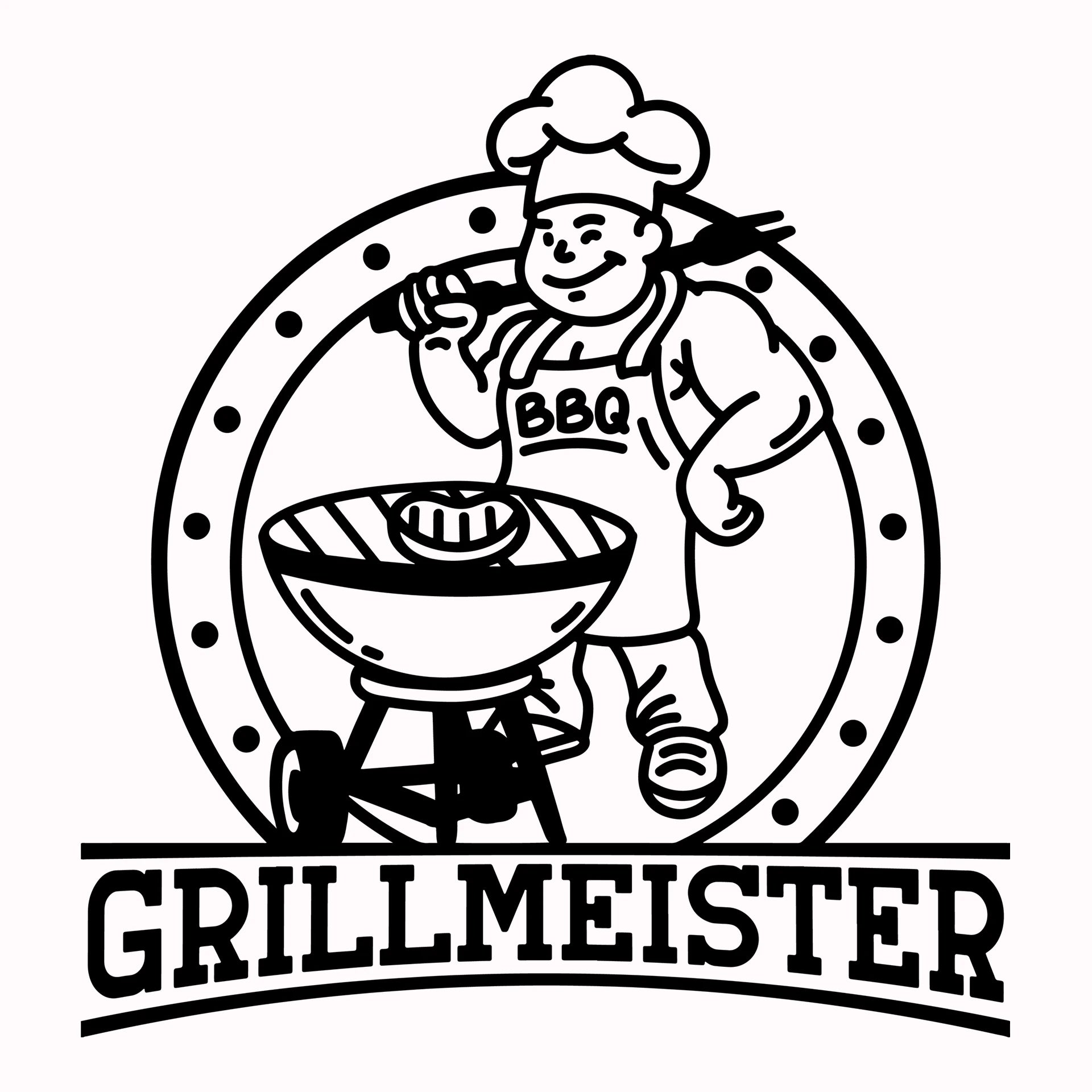 Permanent Sticker Schriftzug Grillmeister