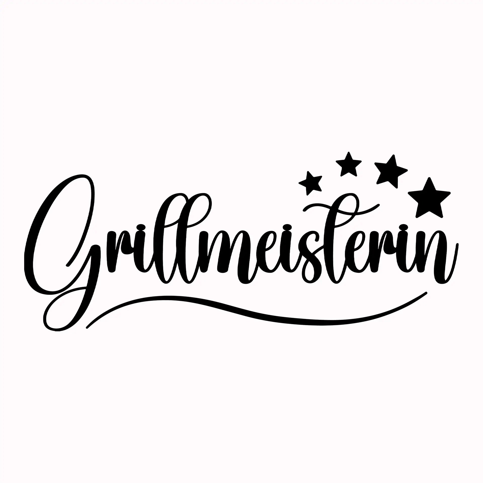 Permanent Sticker Schriftzug Grillmeisterin