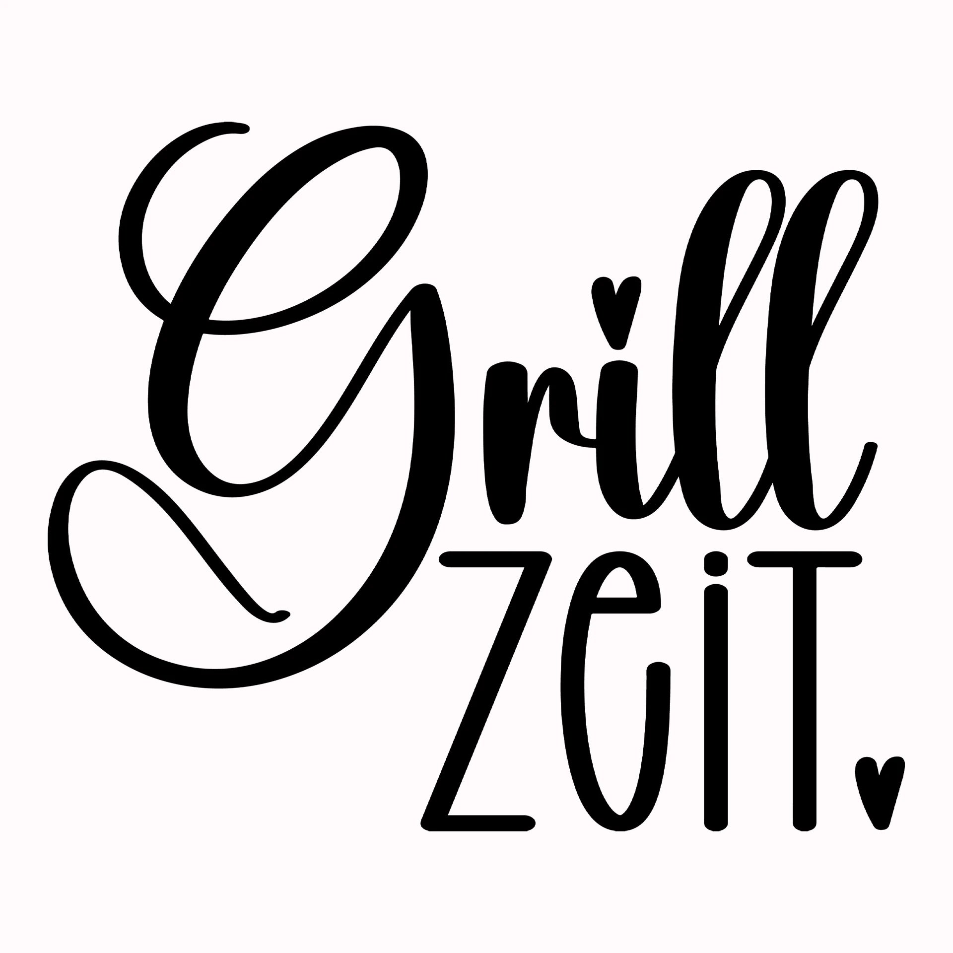 Permanent Sticker Schriftzug Grillzeit