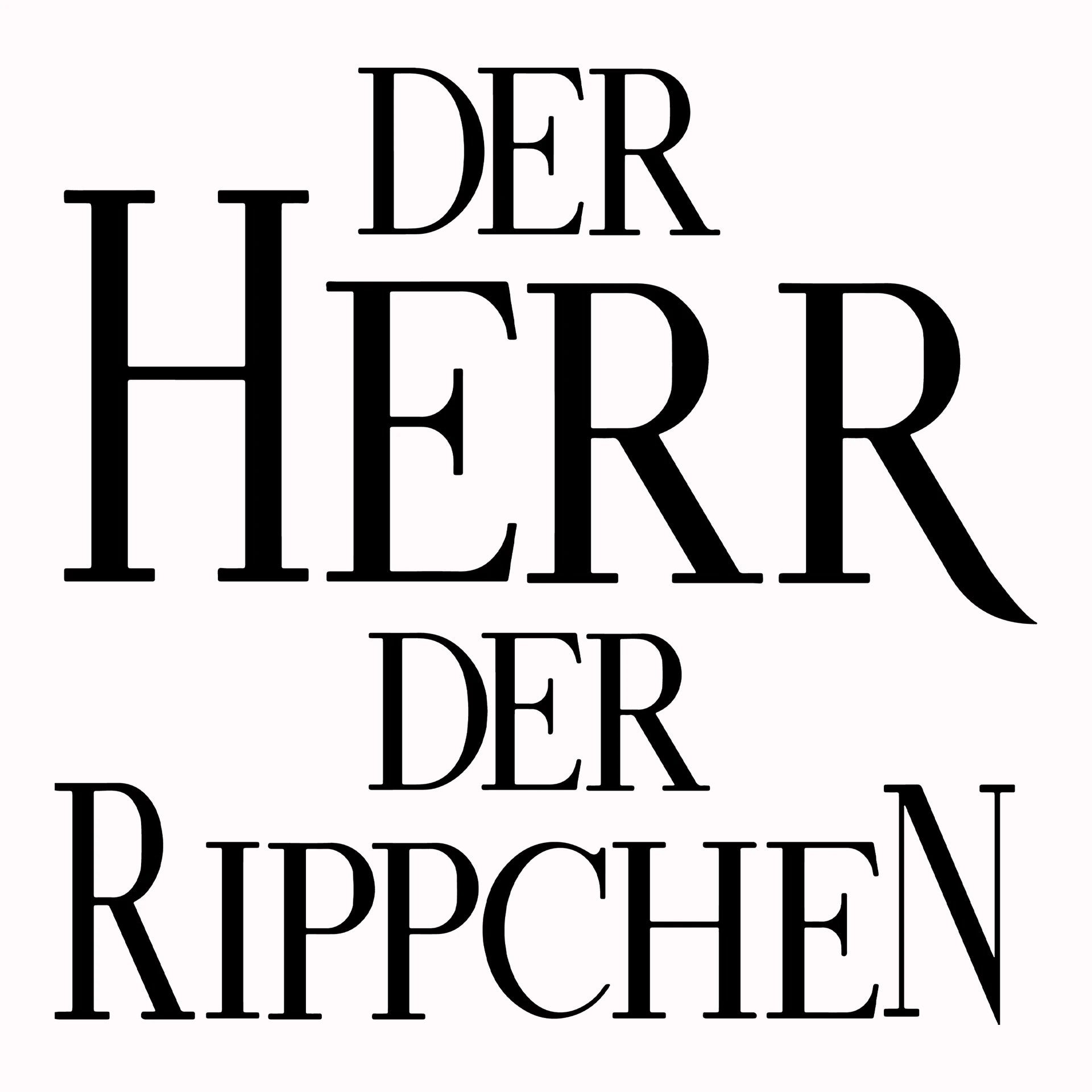 Permanent Sticker Schriftzug Herr der Rippchen